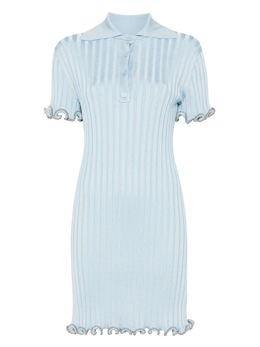 ribbed-knit mini dress