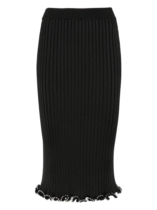 beaded midi skirt