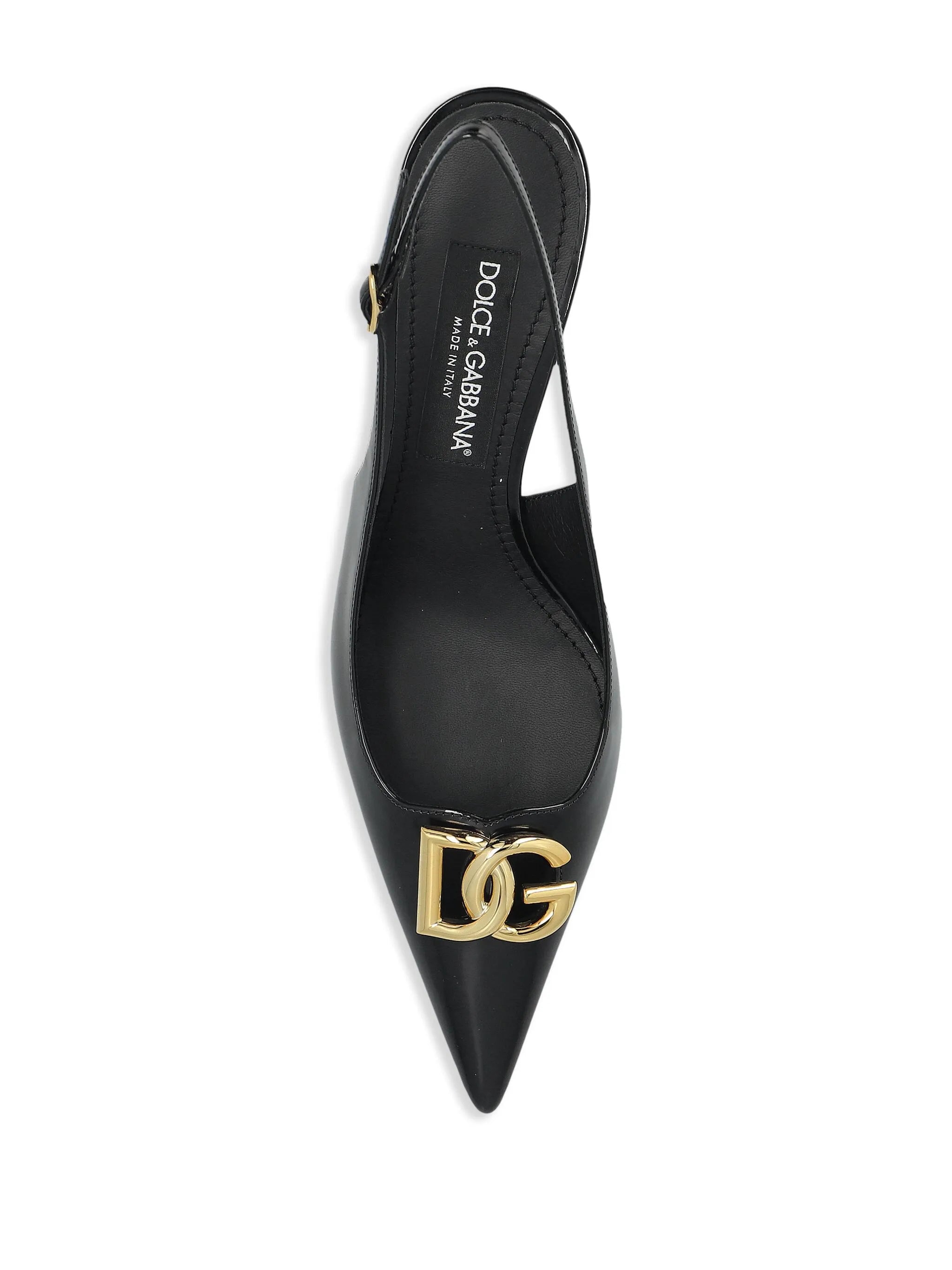 DG-logo slingback pumps