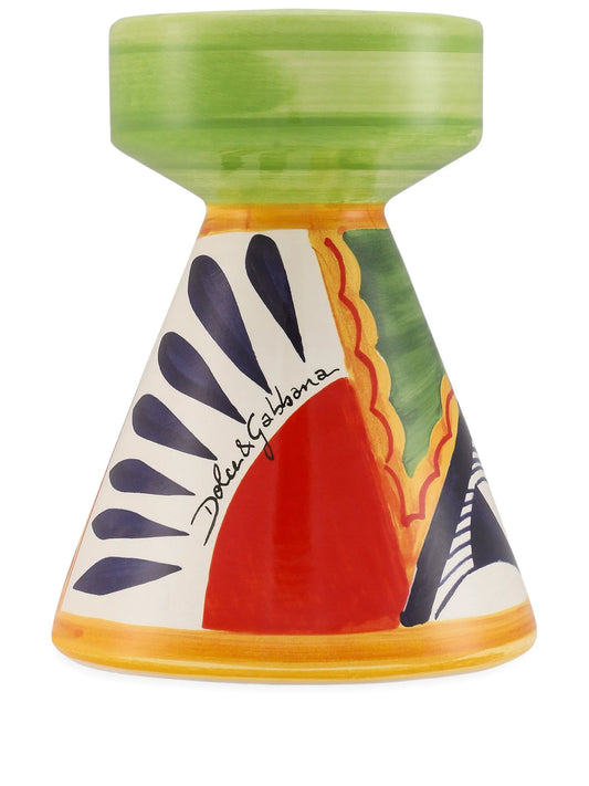 logo-print candle holder
