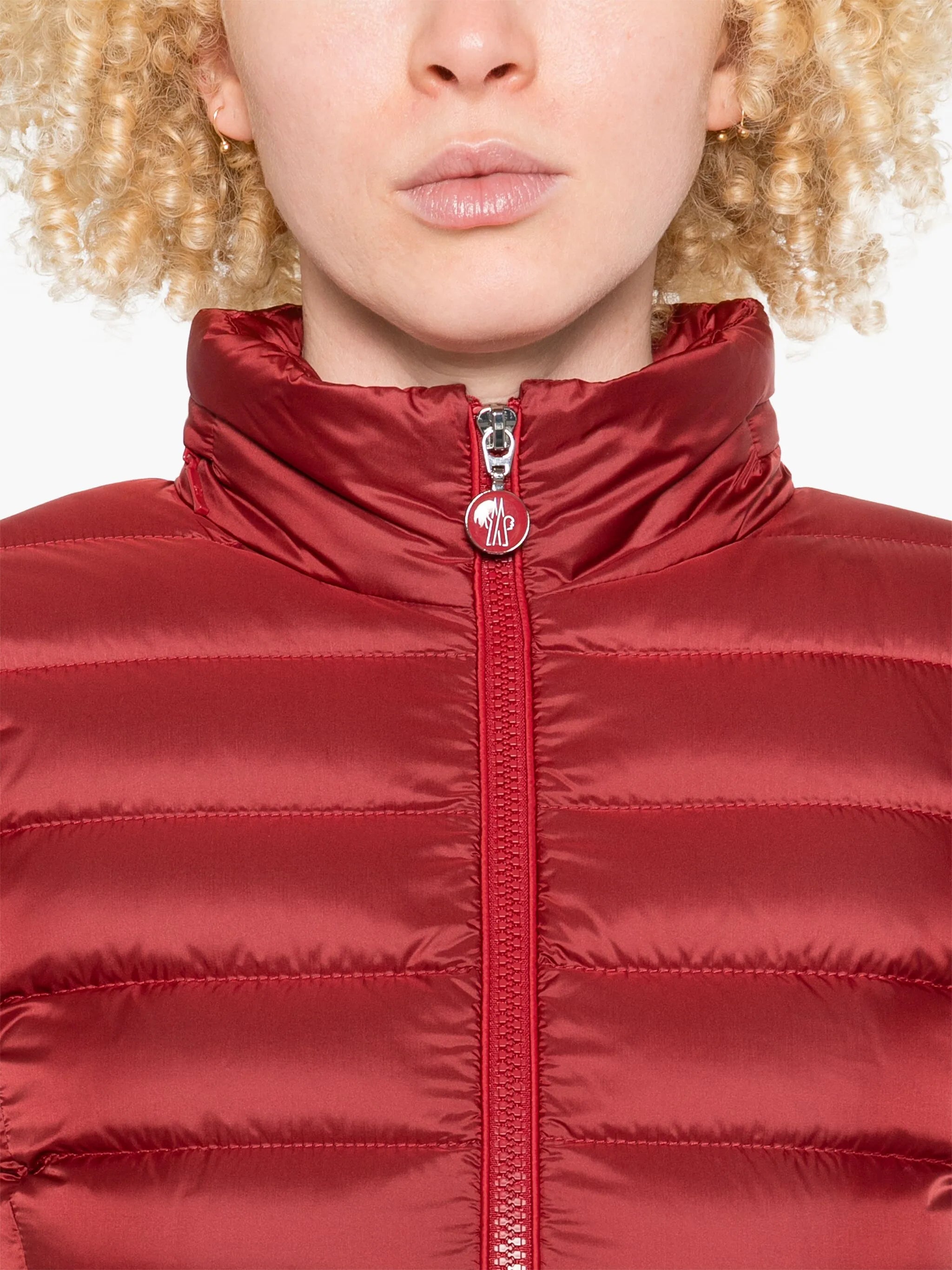 padded-front knit jacket
