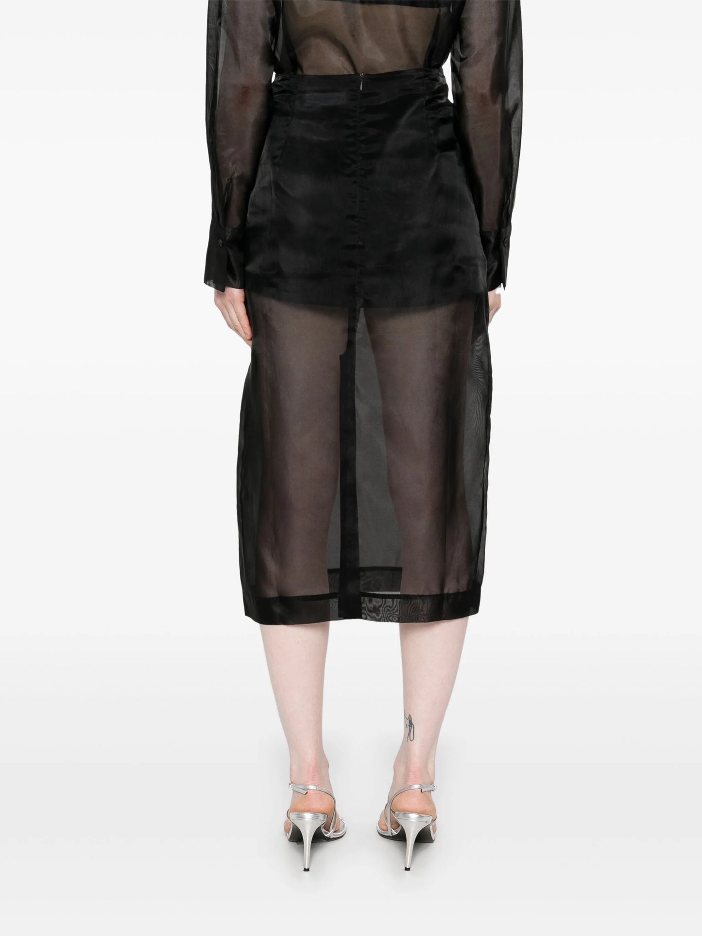 Peri sheer midi skirt
