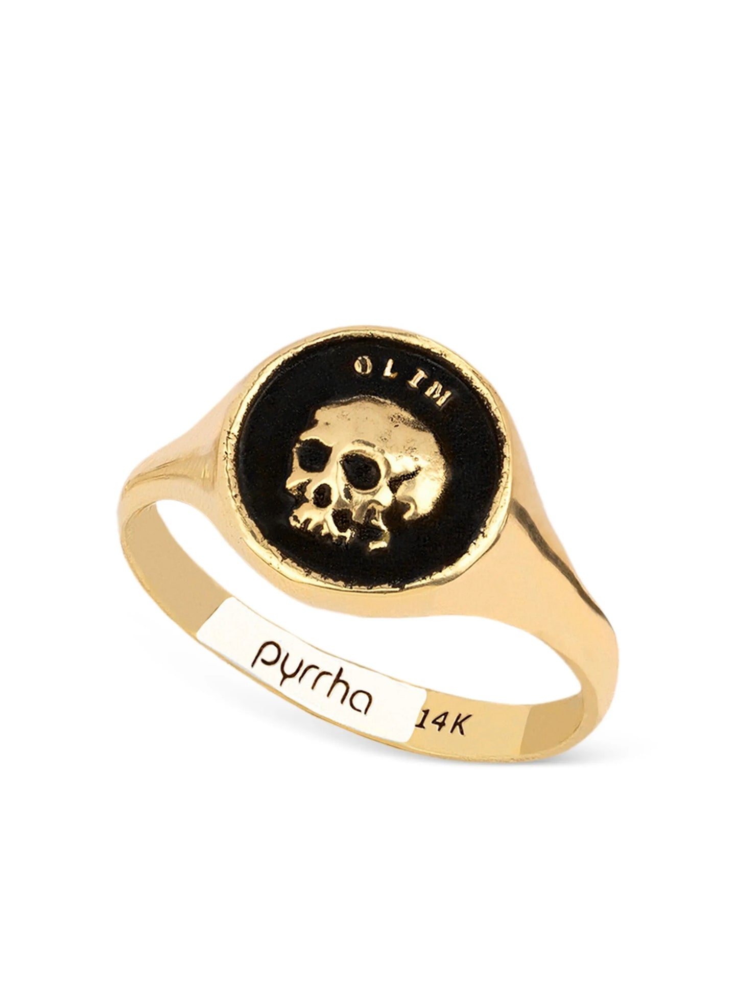 14K yellow gold What Once Was signet ring