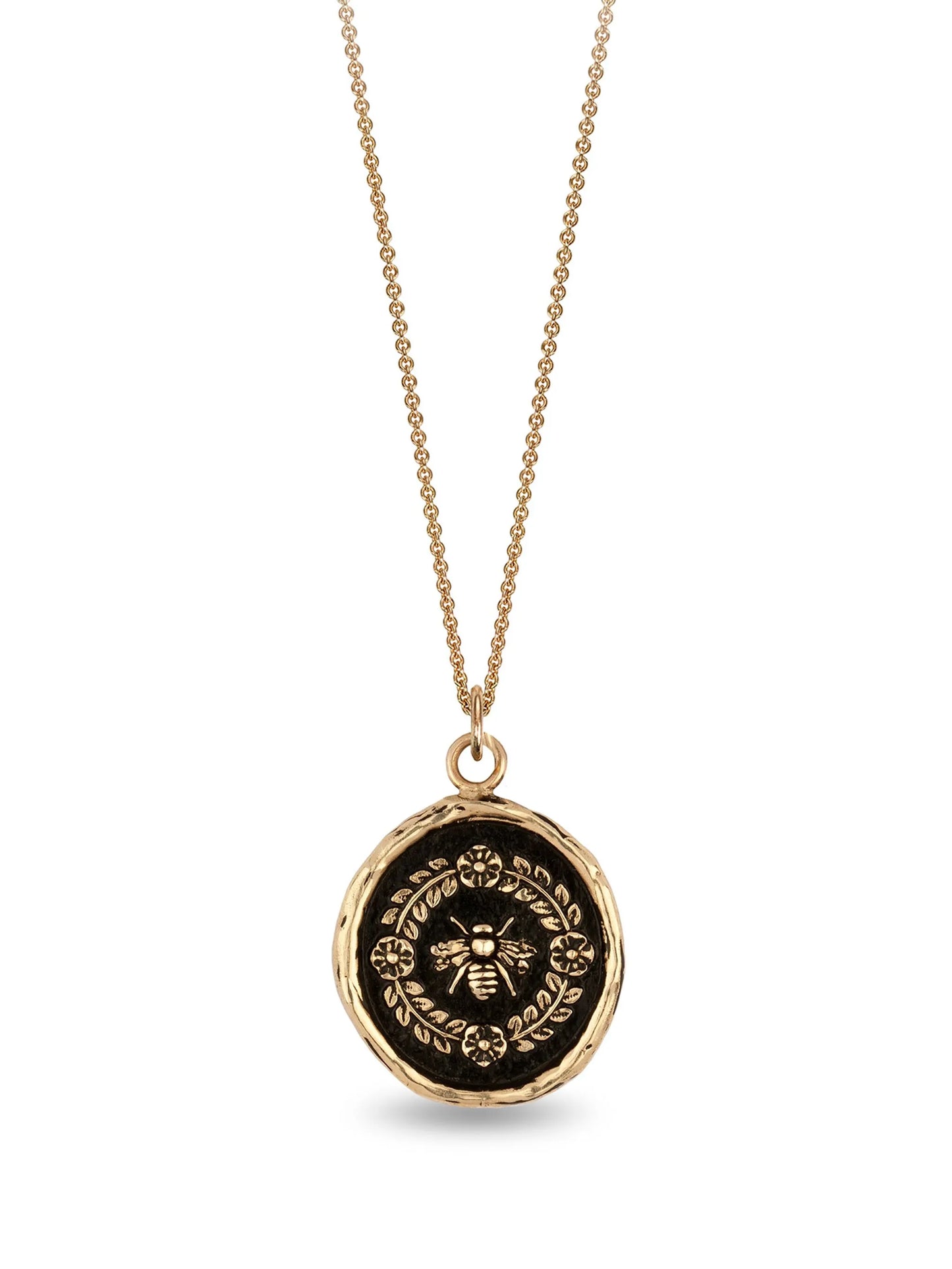 14K yellow gold Honeybee Talisman necklace