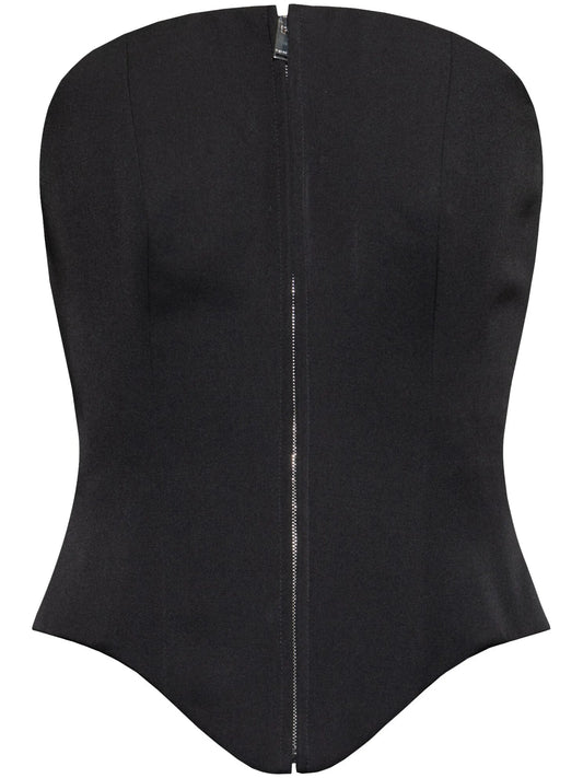 zip-up corset top