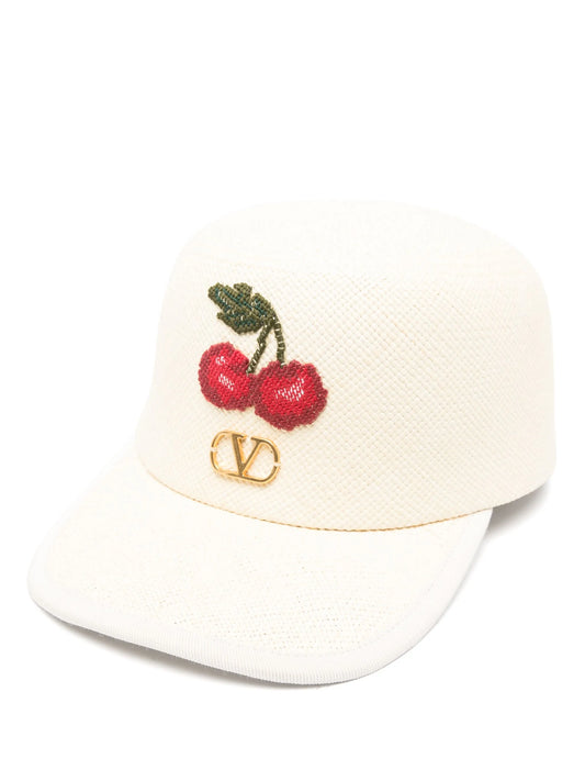Cherryfic baseball cap in straw