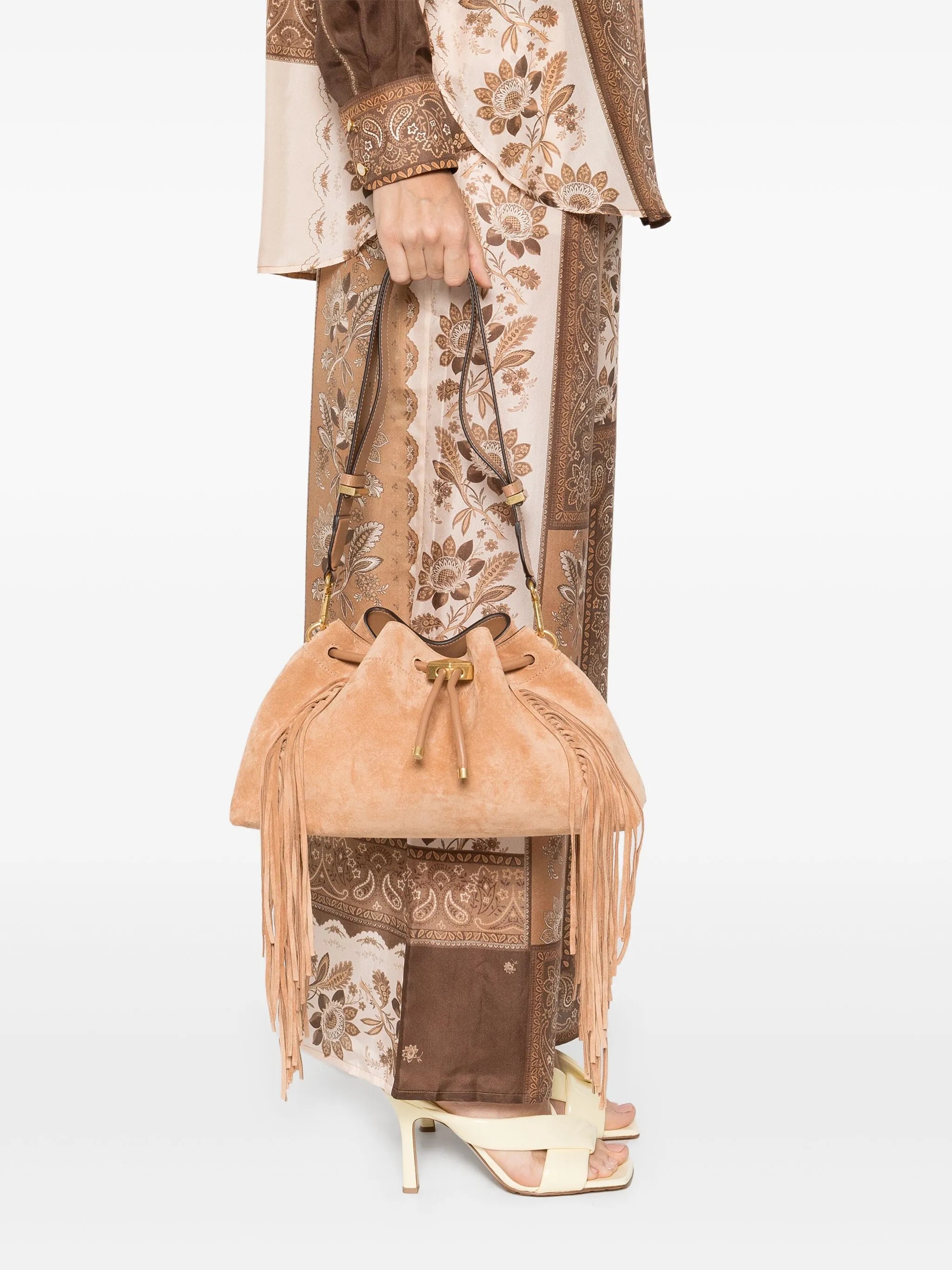 medium Cinch fringed shoulder bag