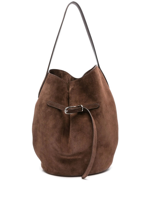 large buckle-detail shoulder bag