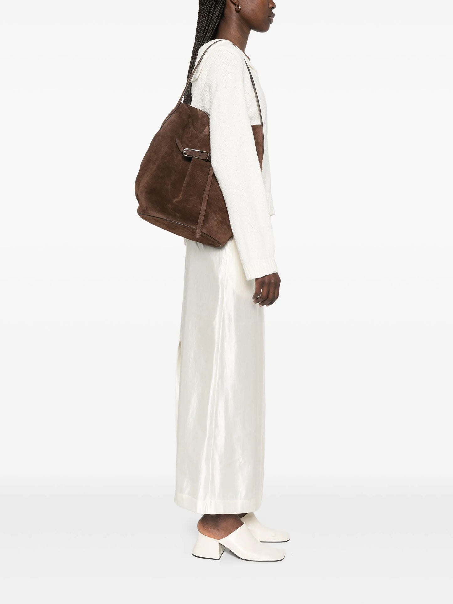 large buckle-detail shoulder bag