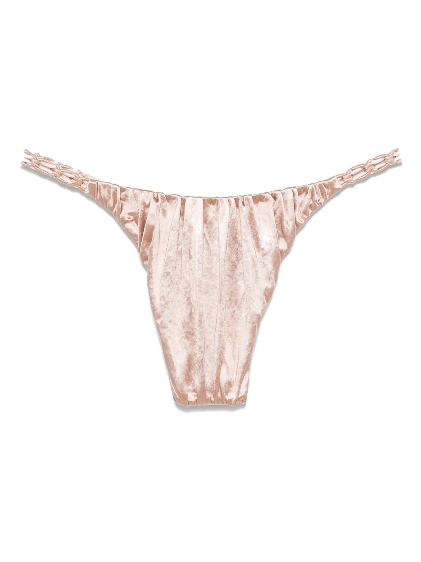braided-strings bikini bottoms