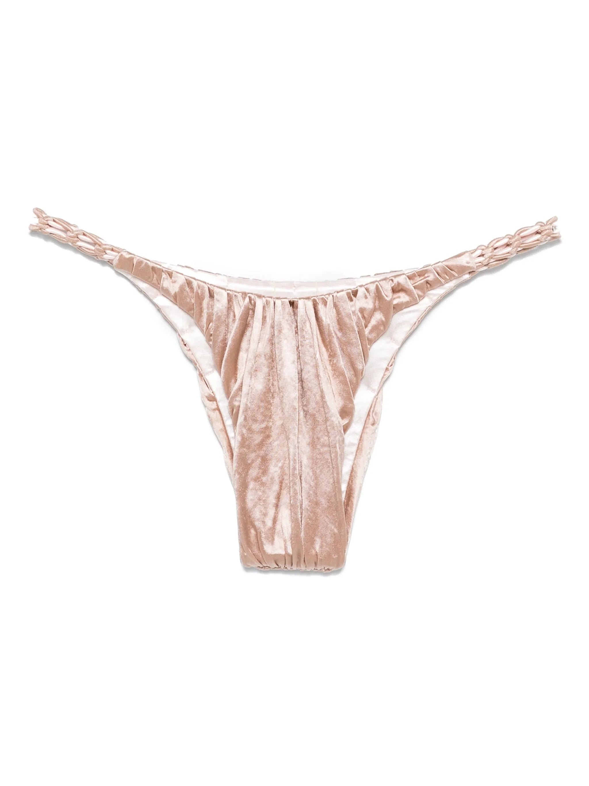 braided-strings bikini bottoms