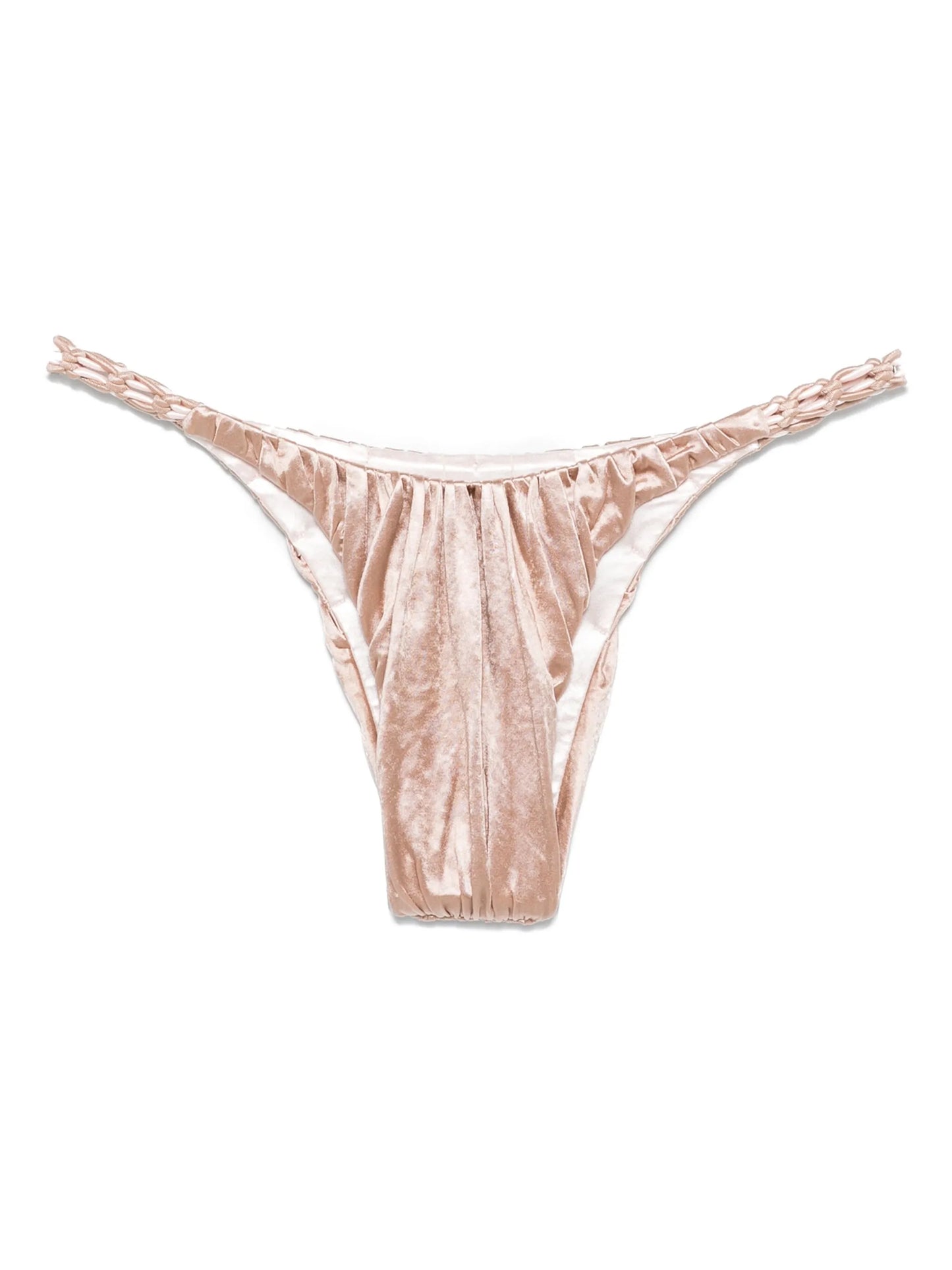 braided-strings bikini bottoms