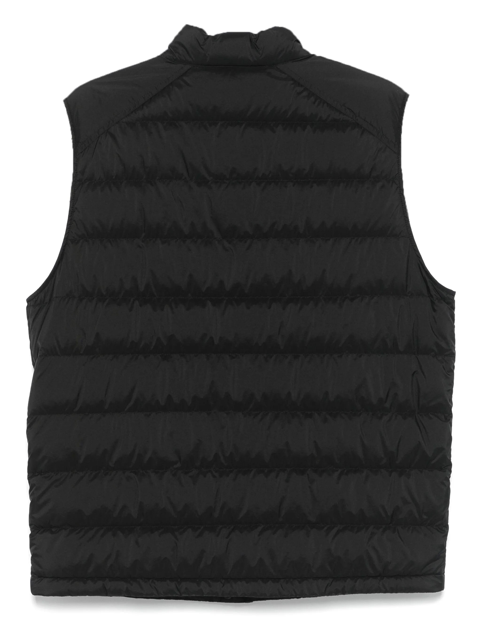 quilted logo-patch gilet