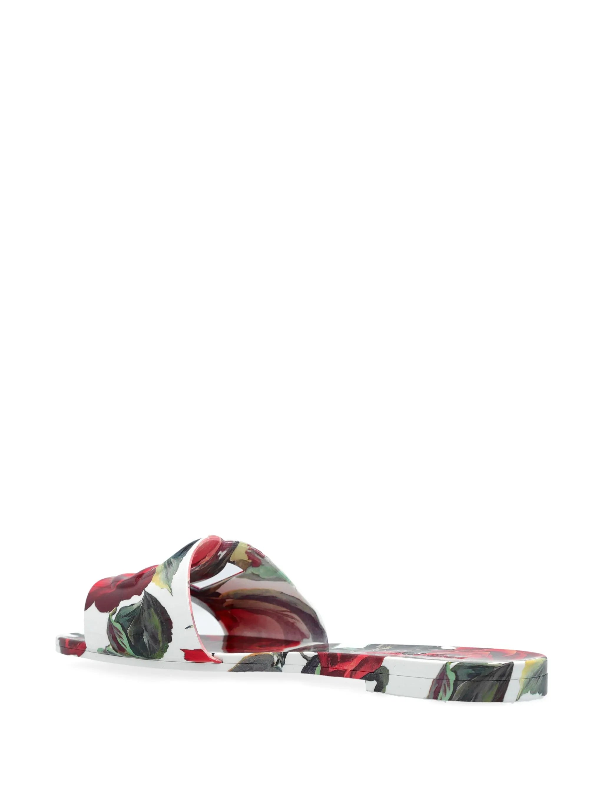 floral-print slides