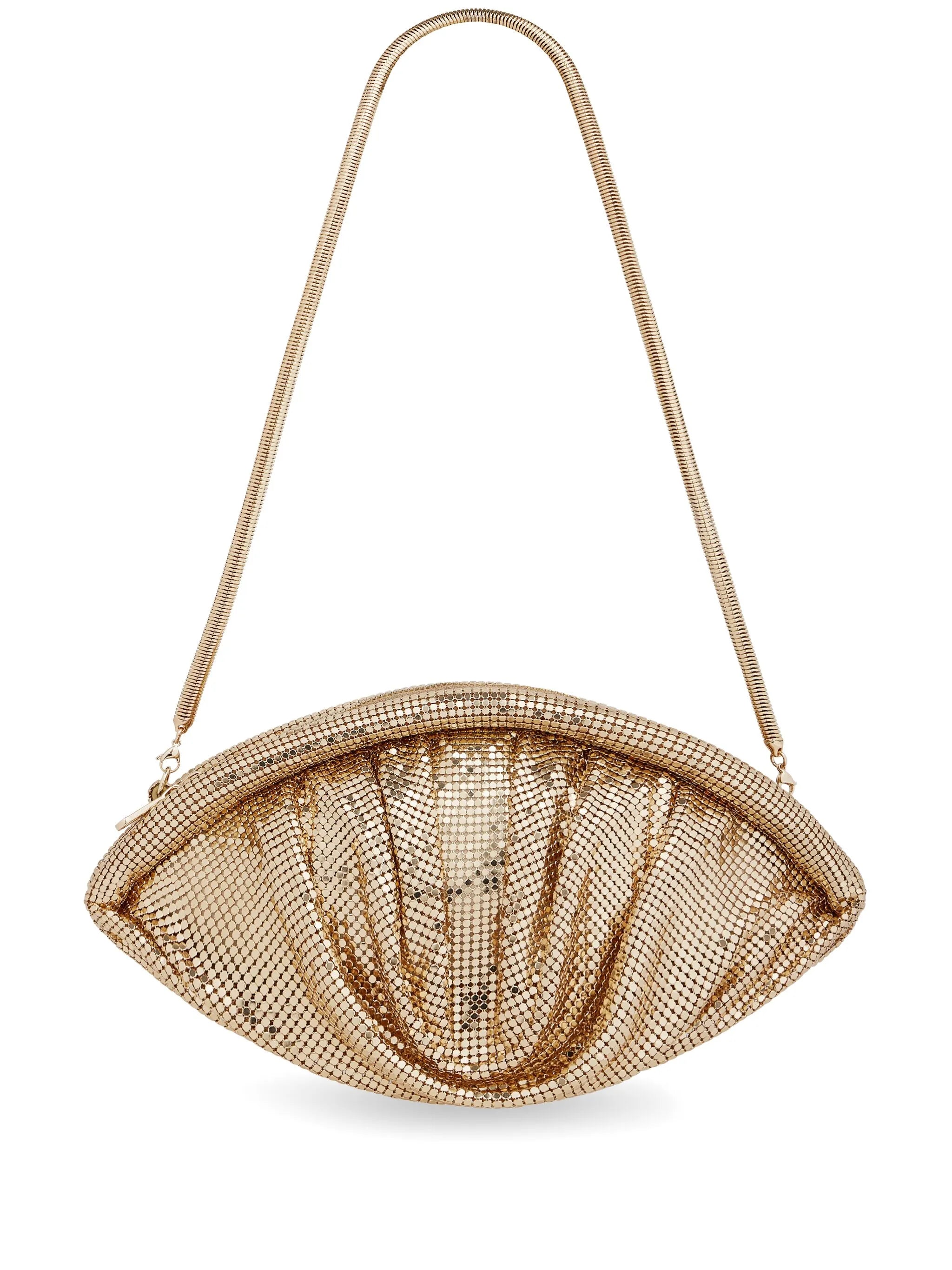 mesh evening clutch bag