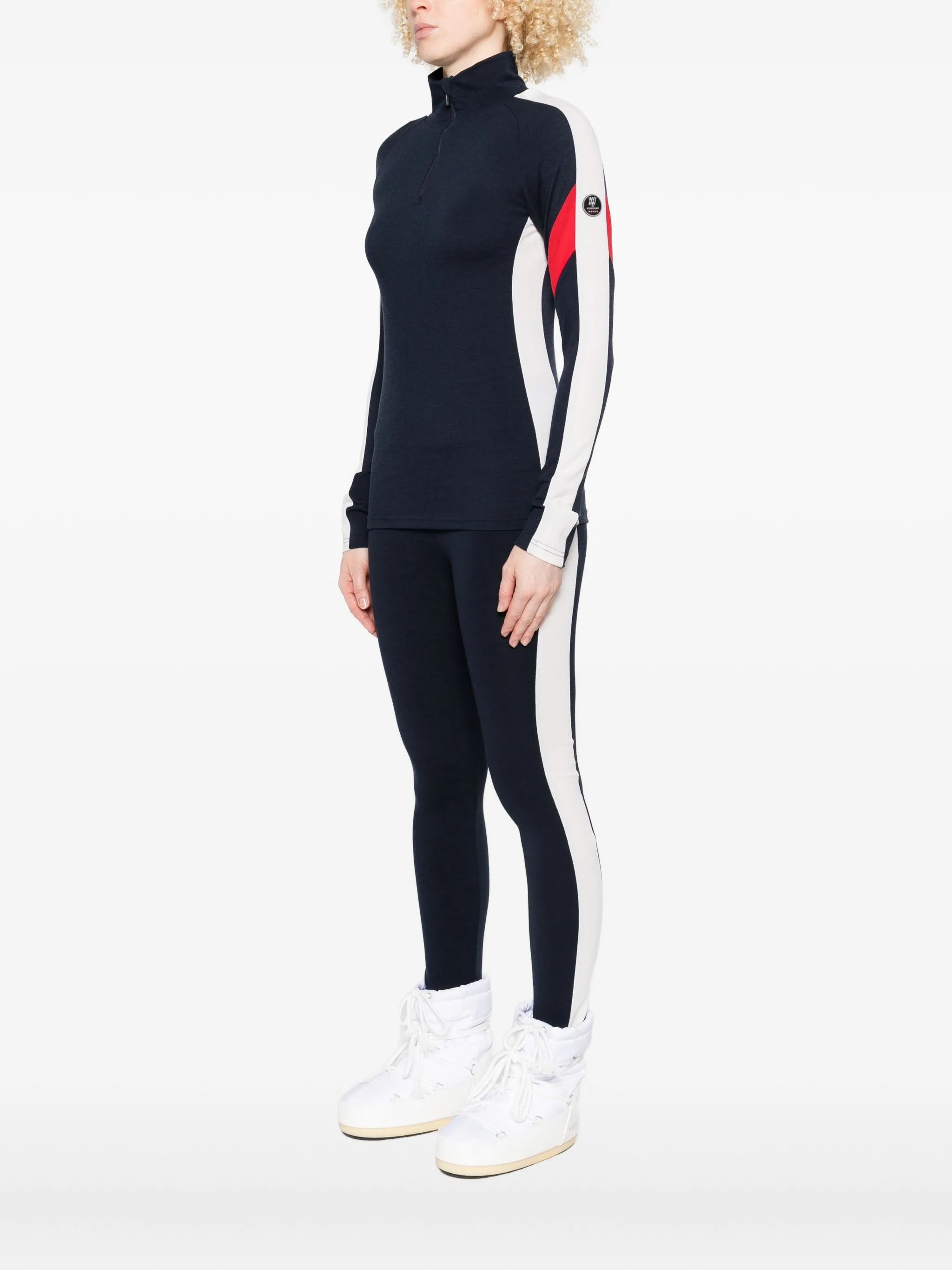 Zermatt zip-up high-neck top