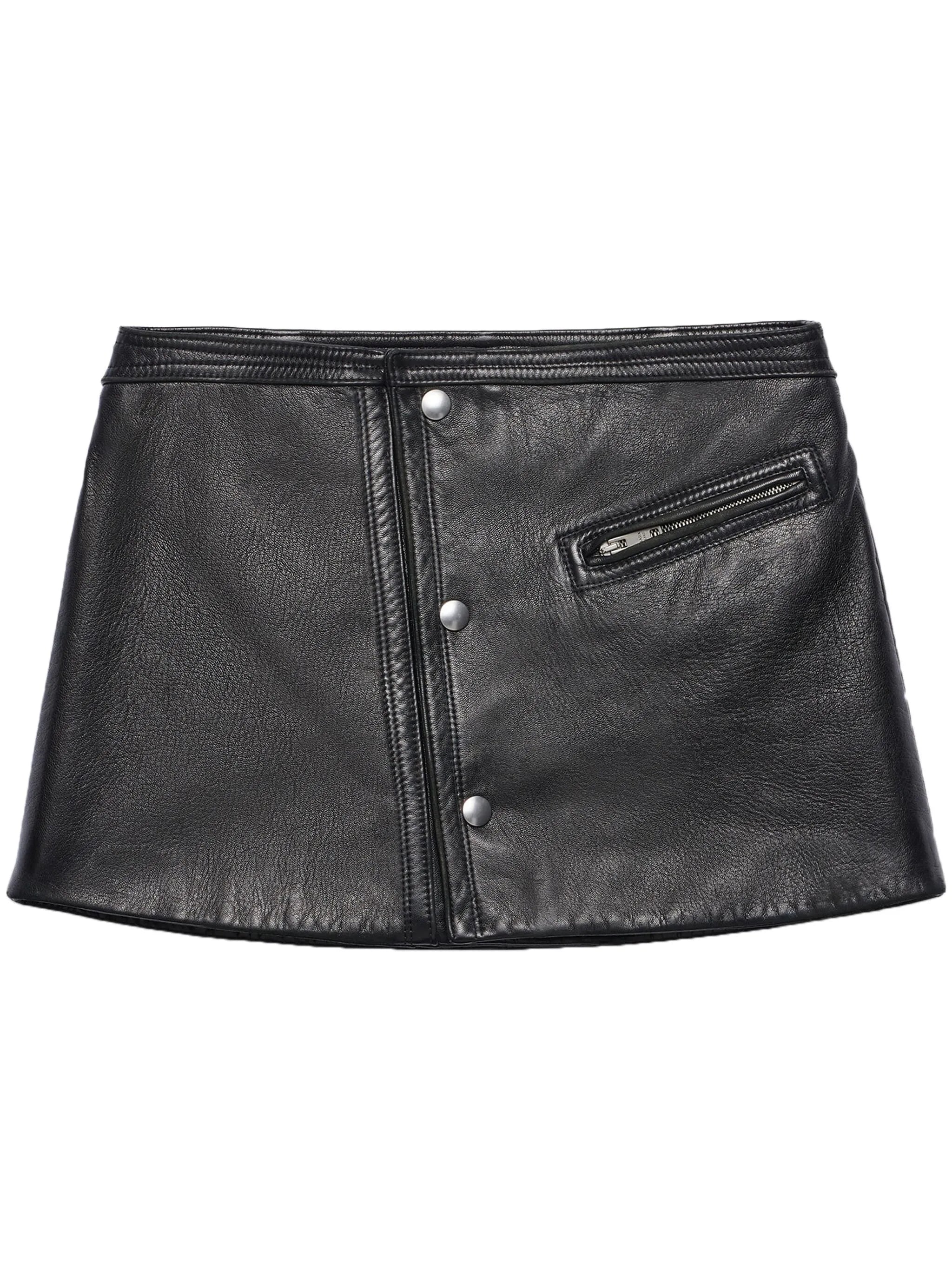 leather mini skirt