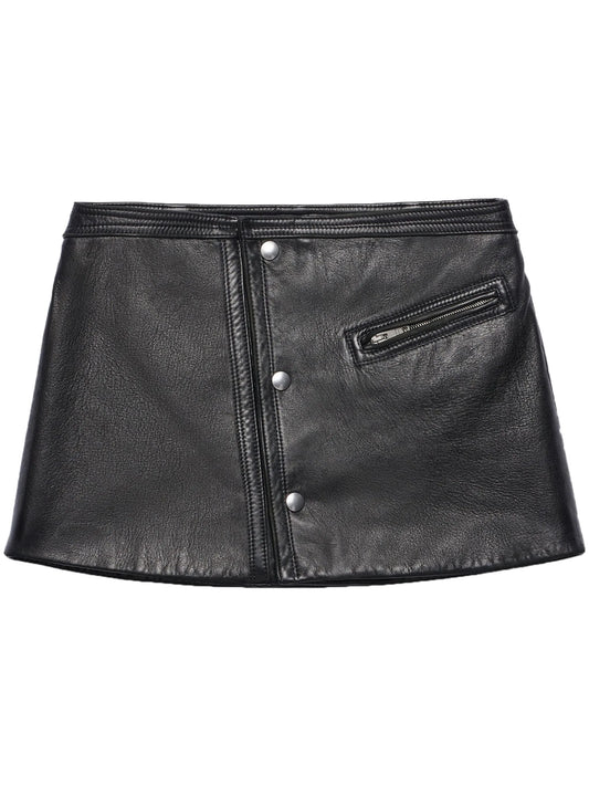 leather mini skirt