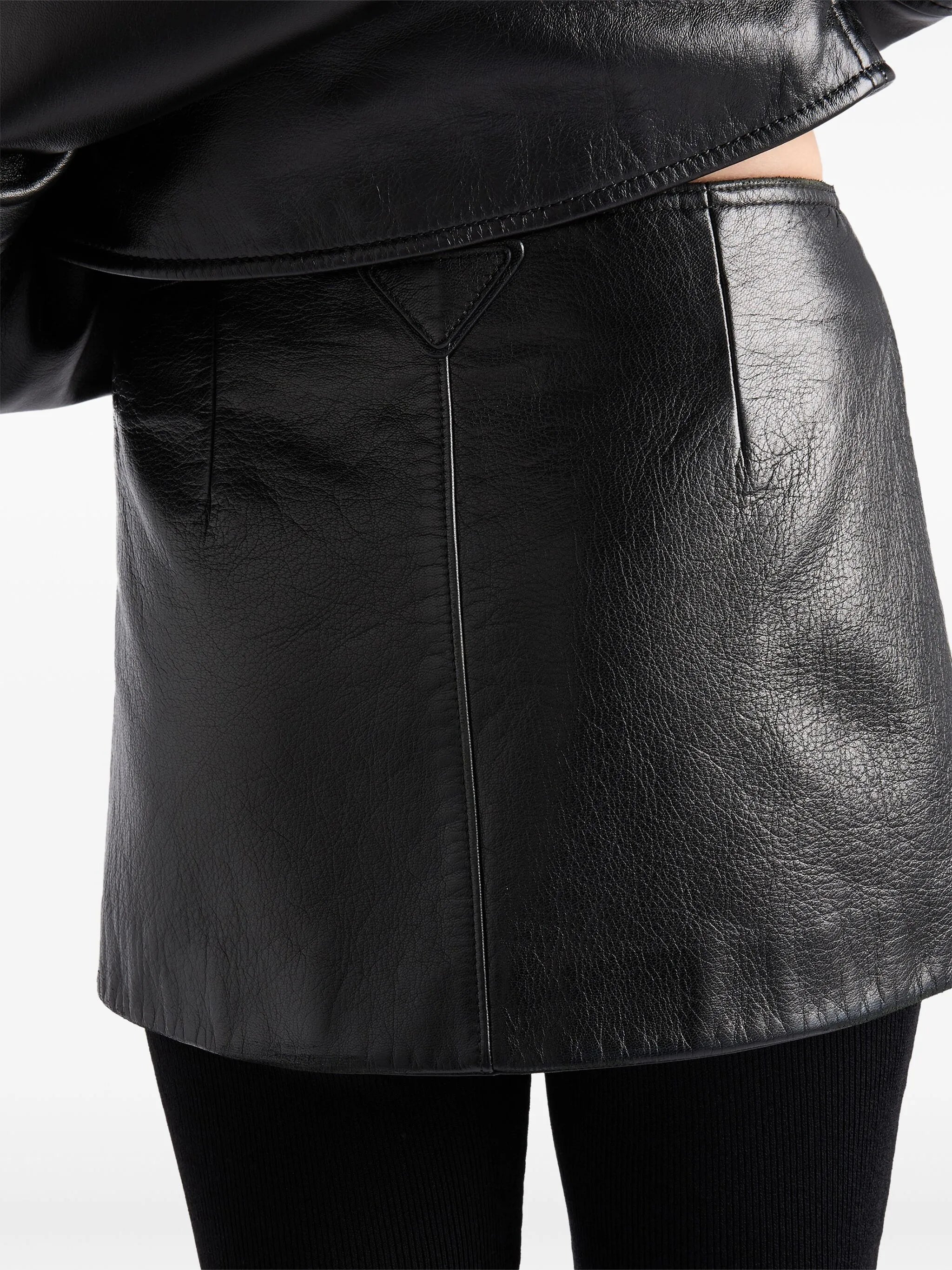 leather mini skirt