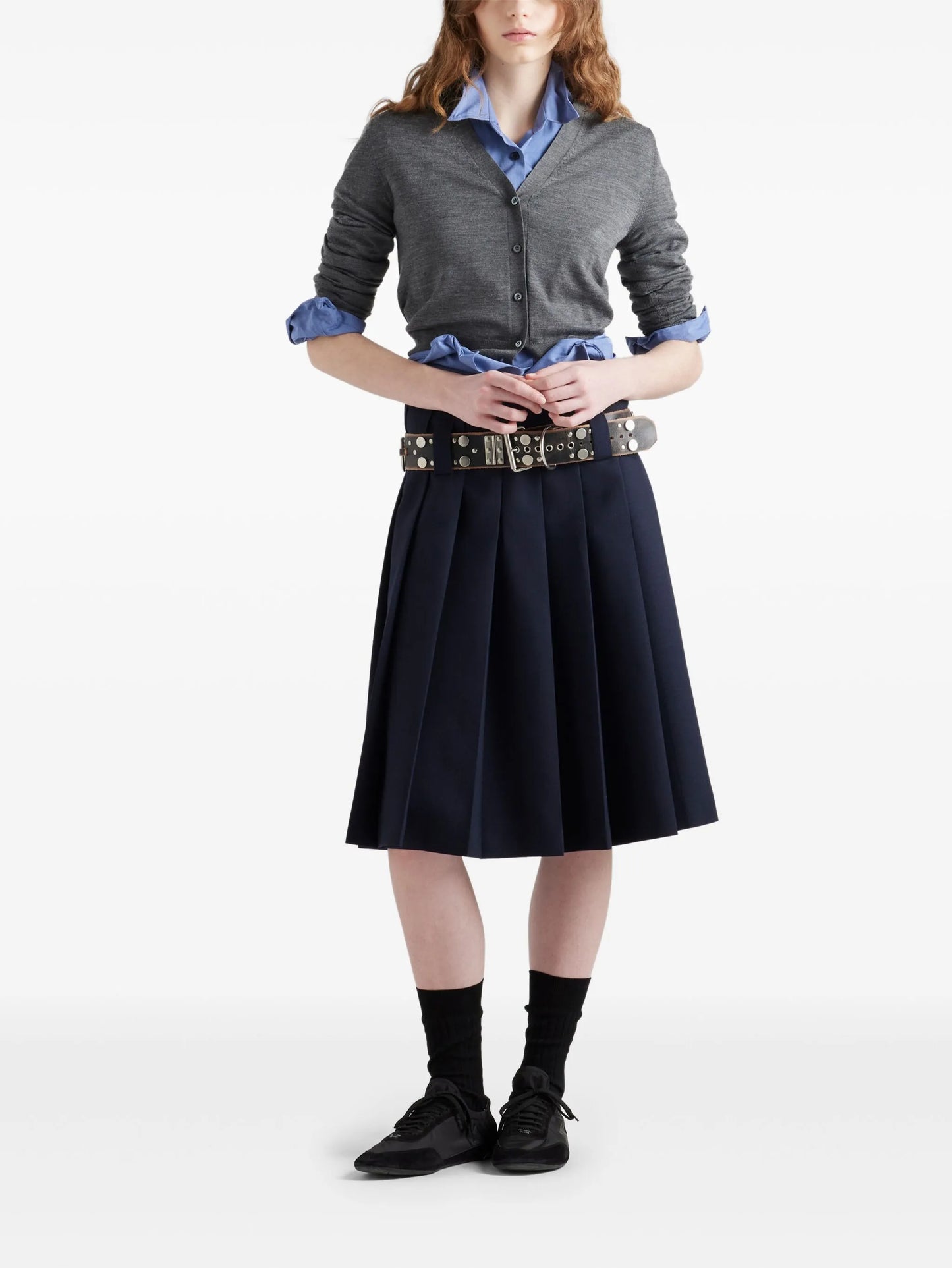 fine-knit wool cardigan