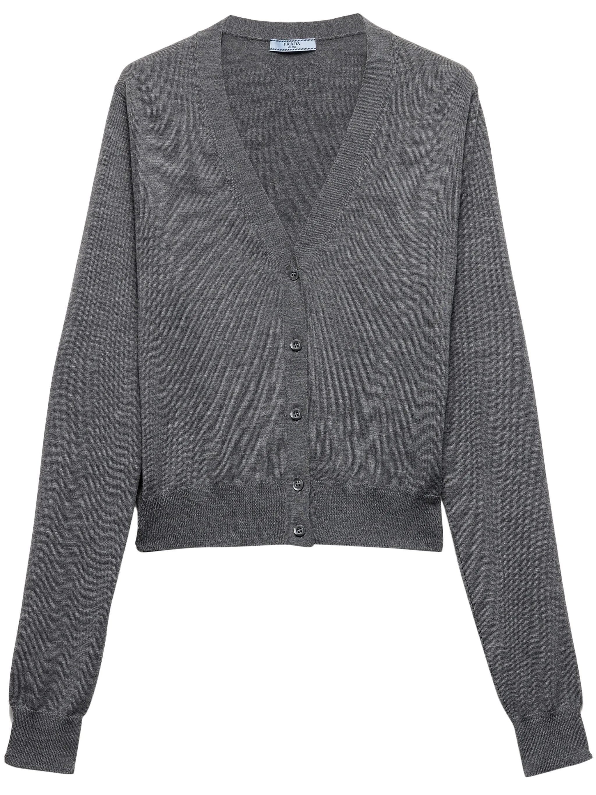 fine-knit wool cardigan