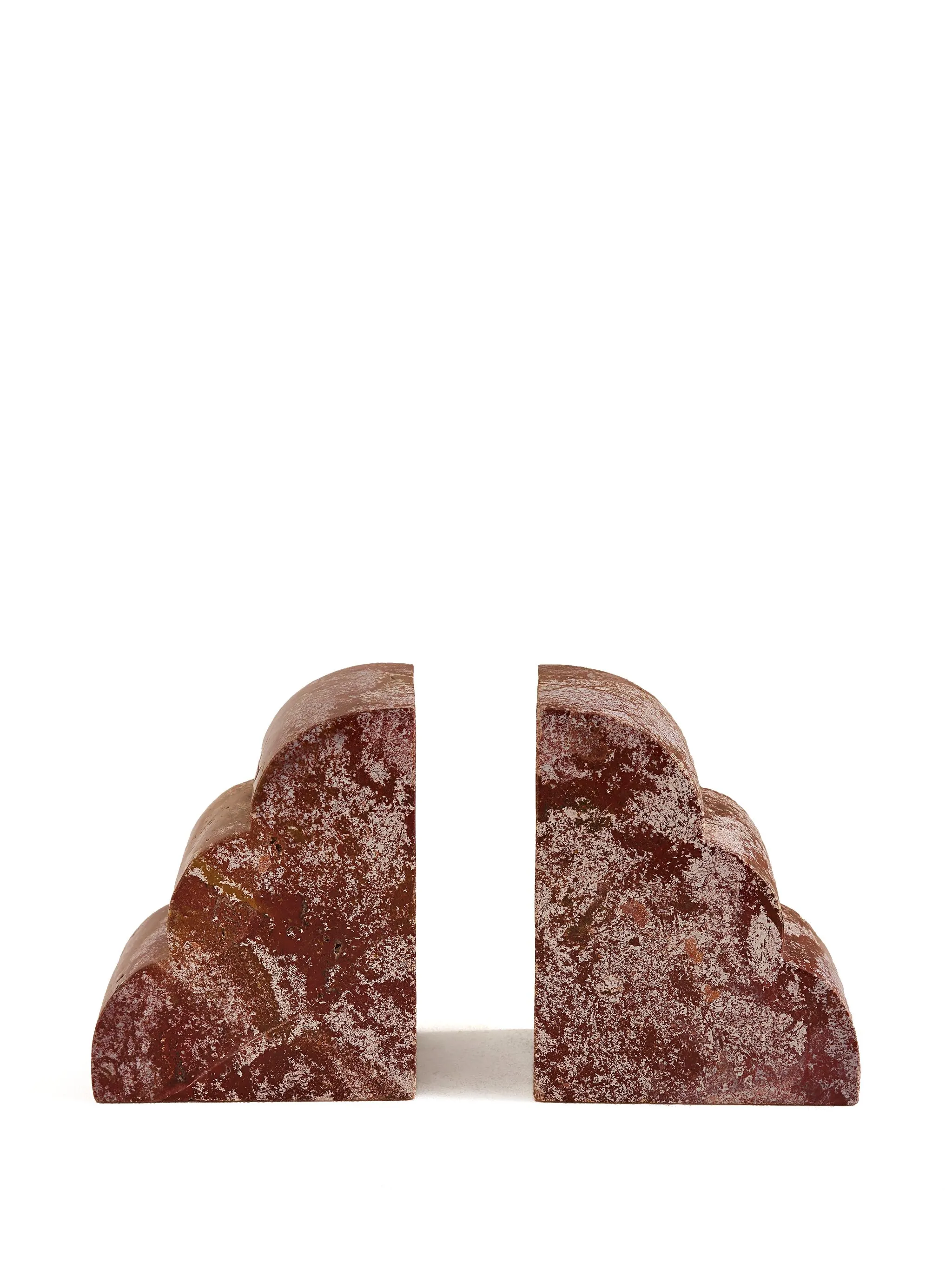 Joanie bookends, scalloped jasper stone