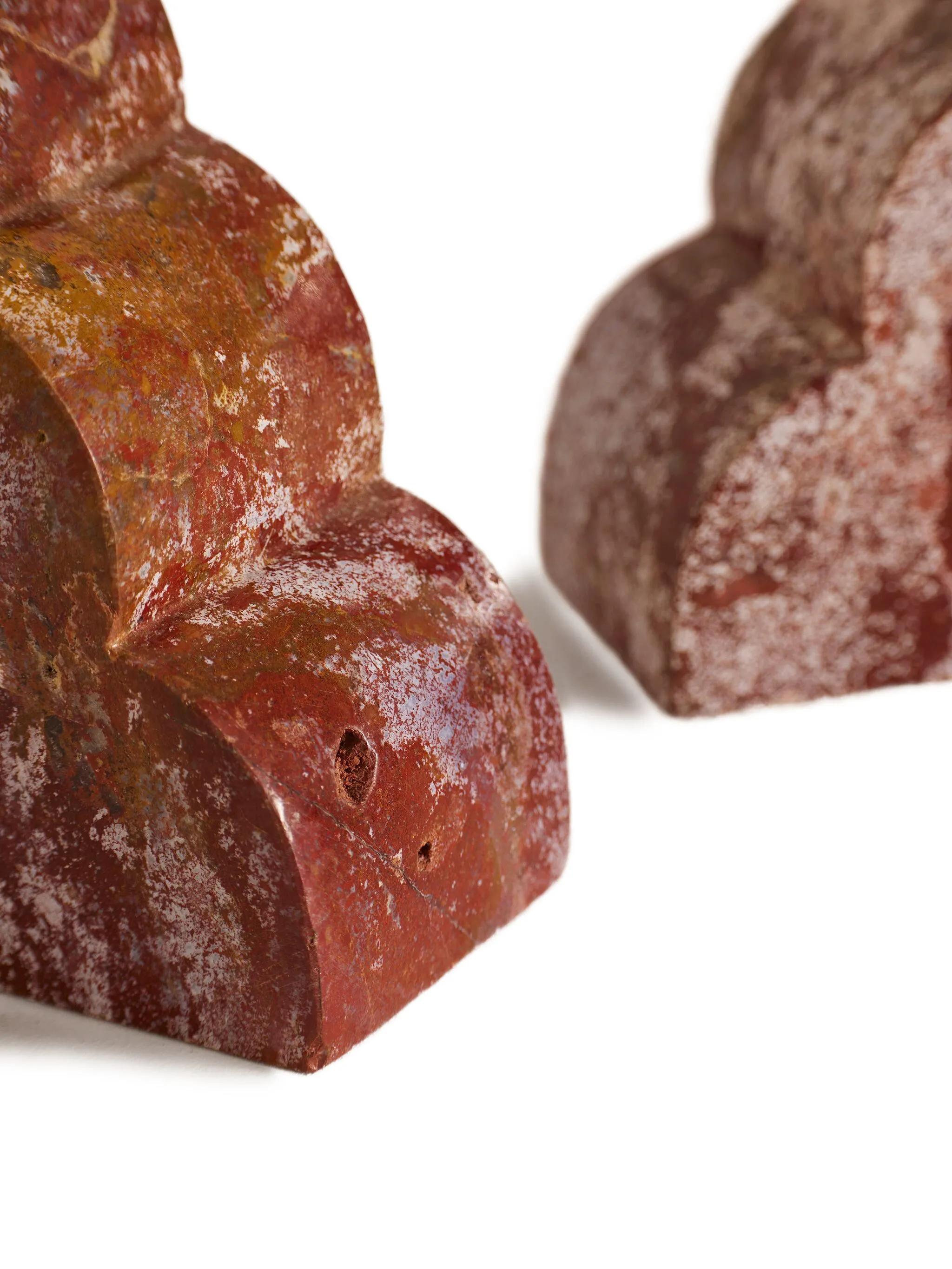 Joanie bookends, scalloped jasper stone