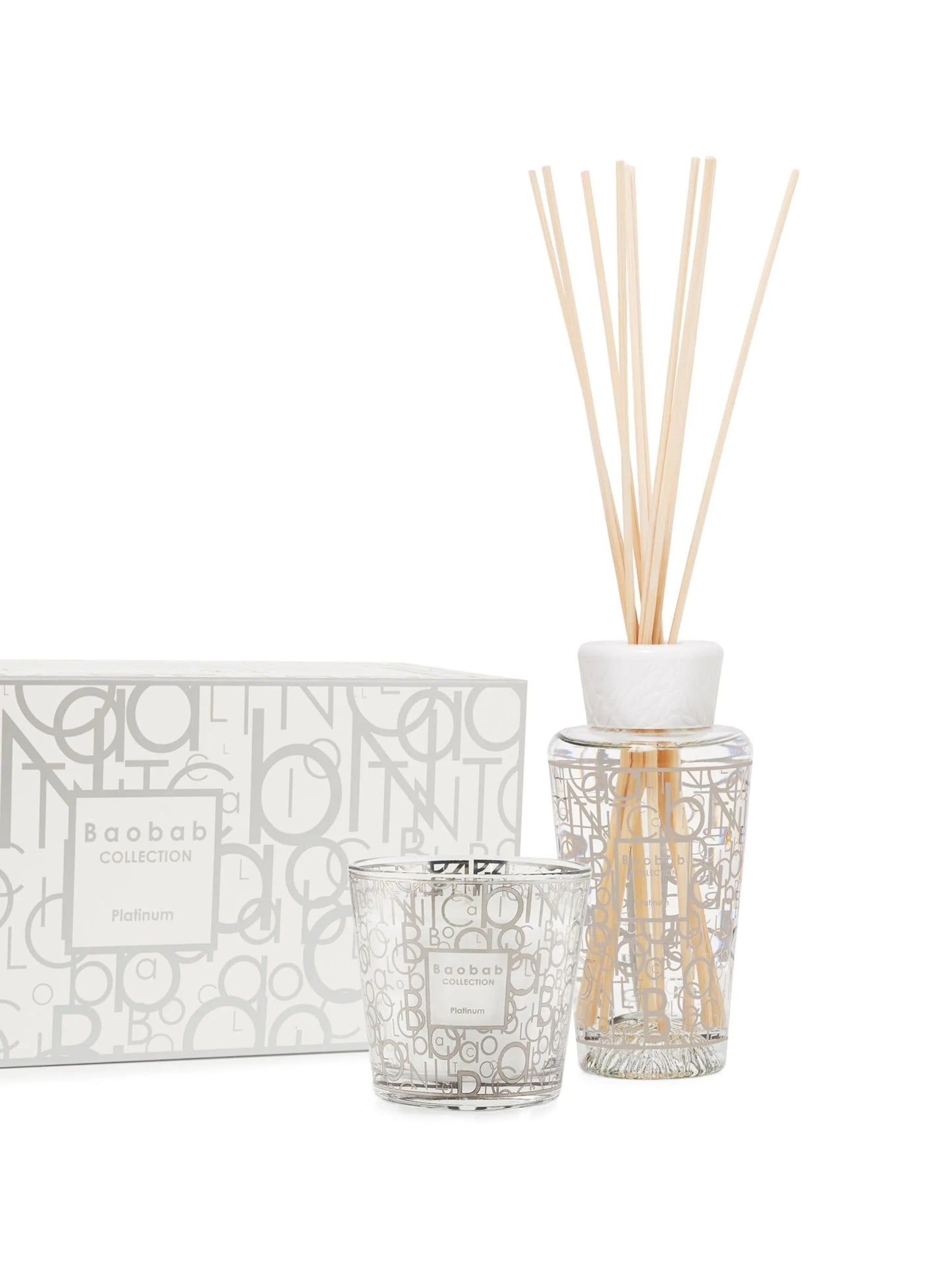 Platinum scented candle and diffuser gift set