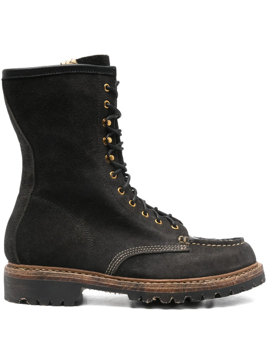 lace-up leather boots