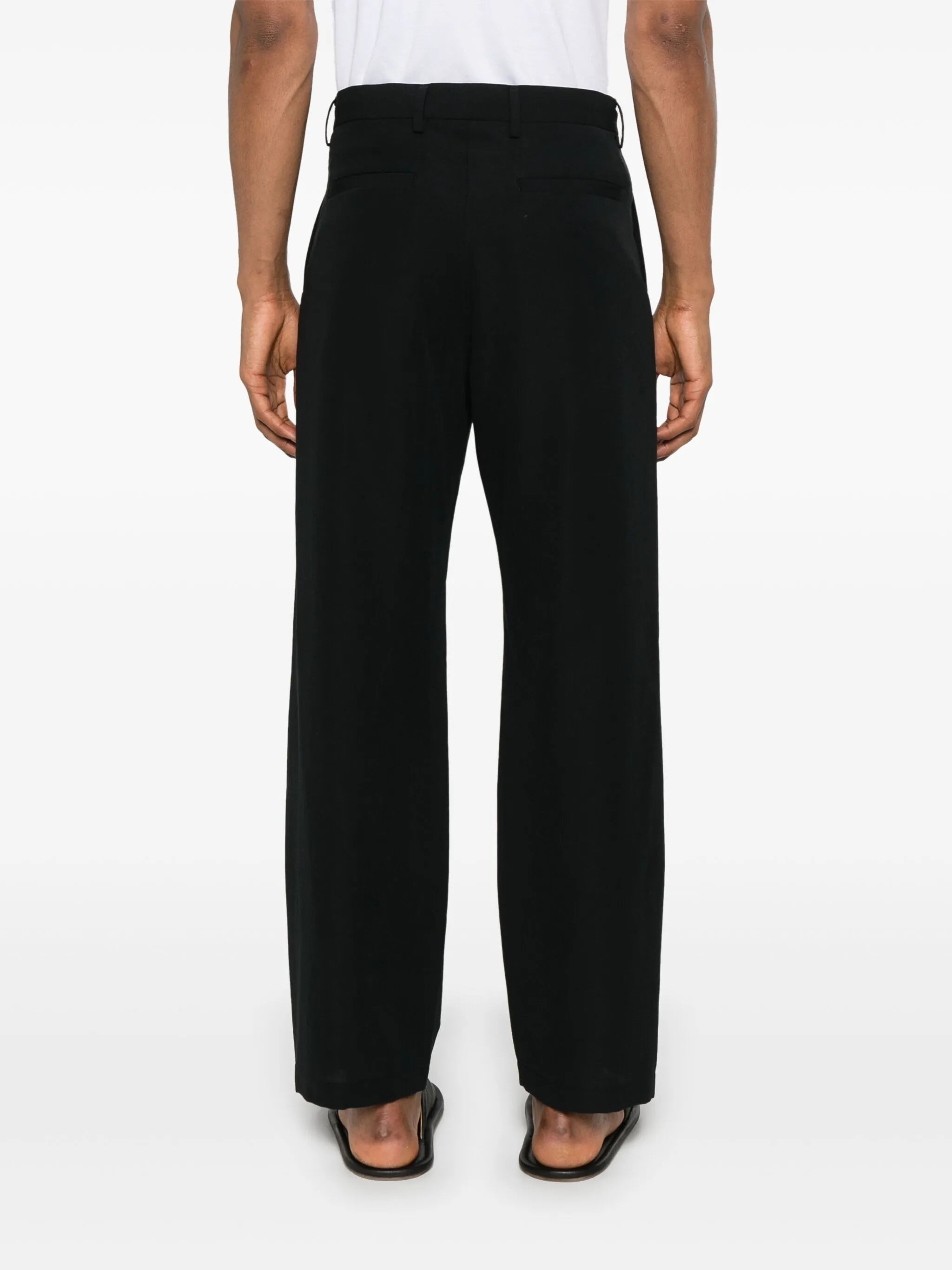 pleated-detail trousers
