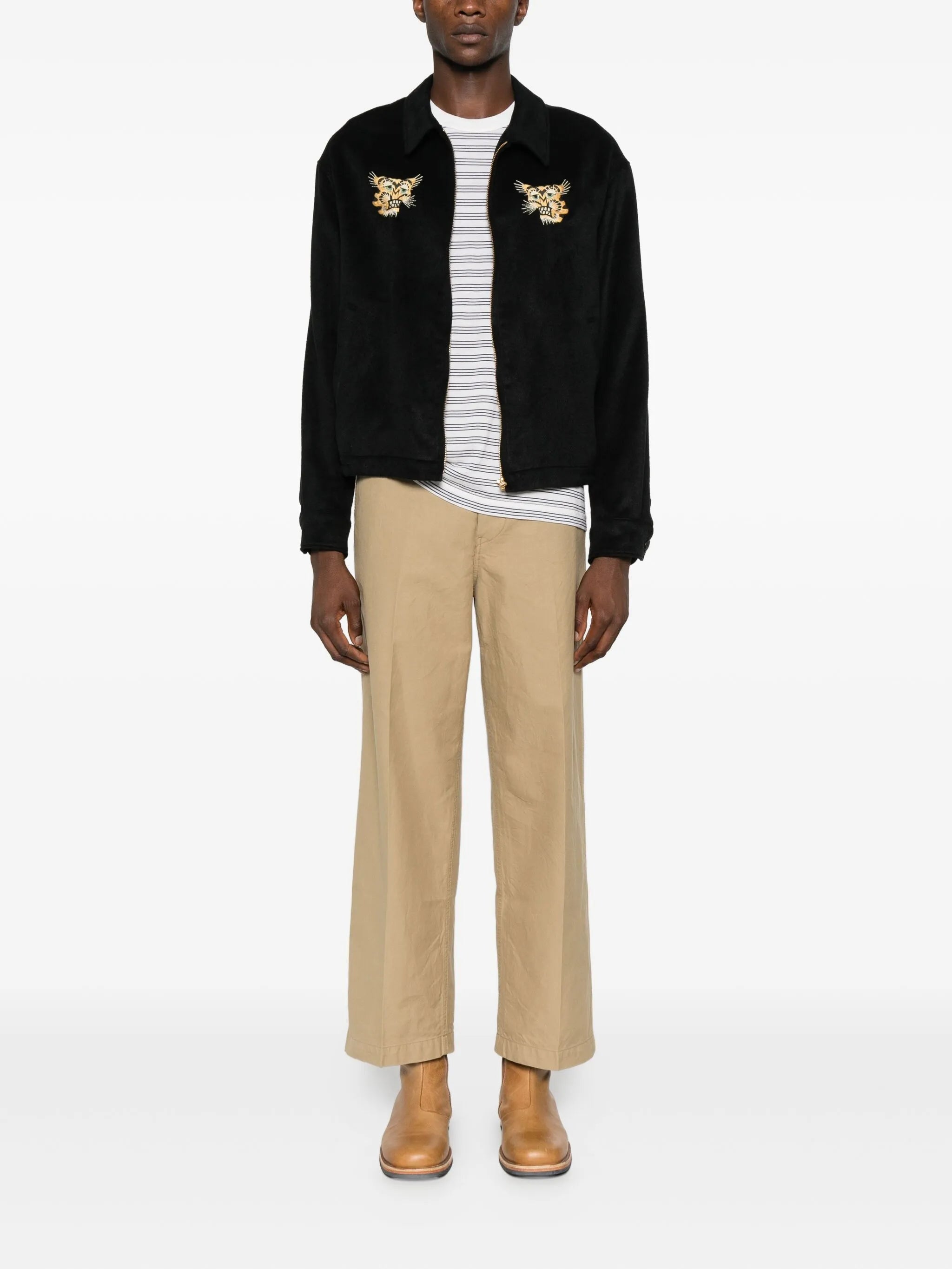 embroidered blouson jacket
