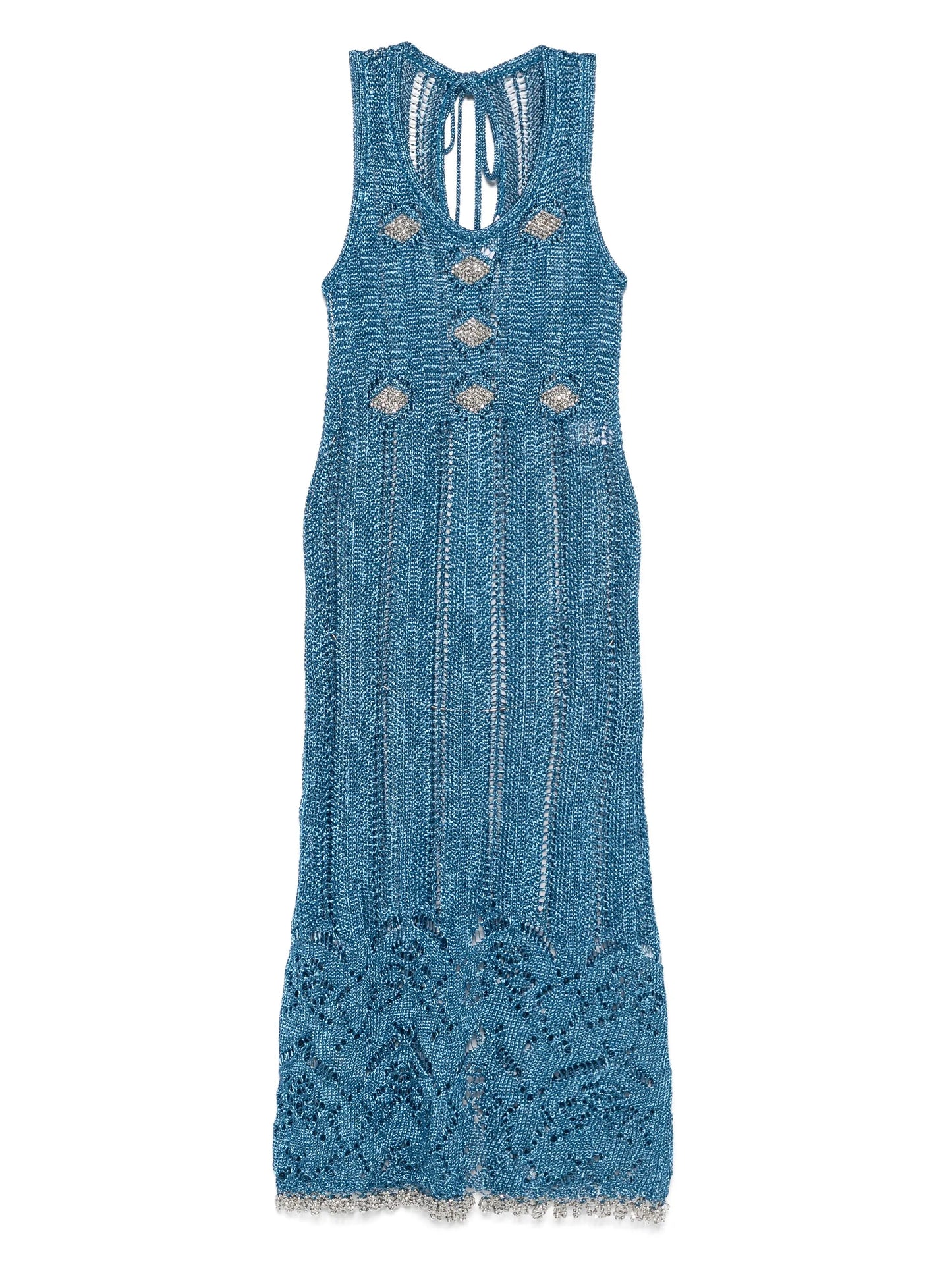lurex-knit midi dress