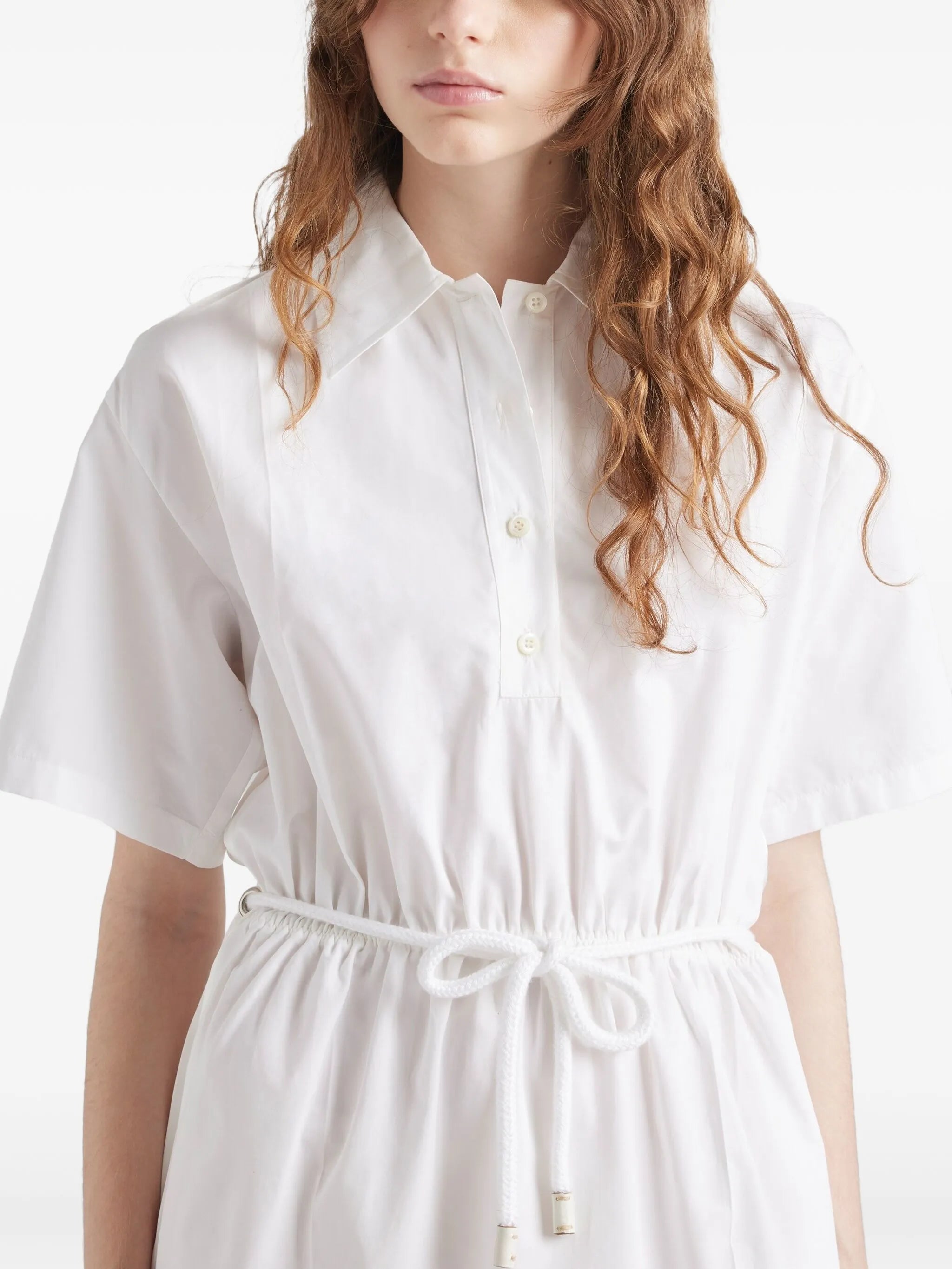 drawstring mini dress