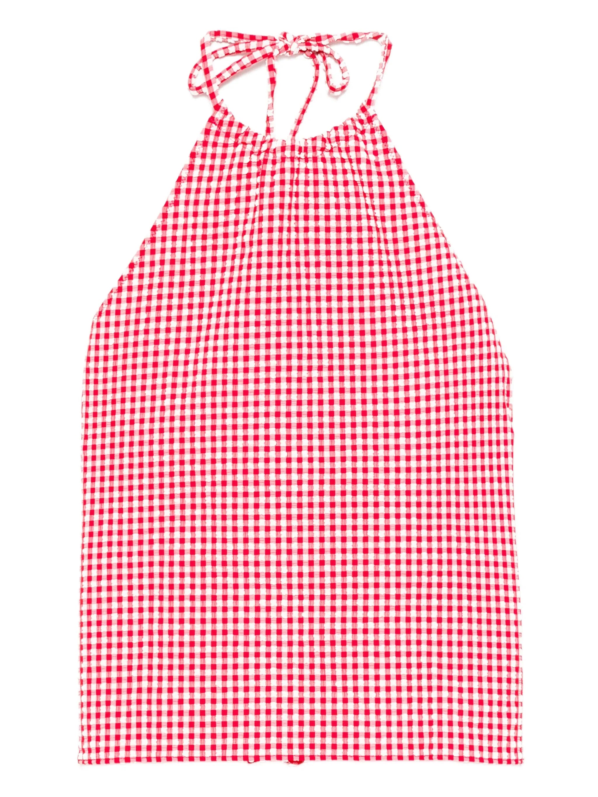 gingham halterneck top