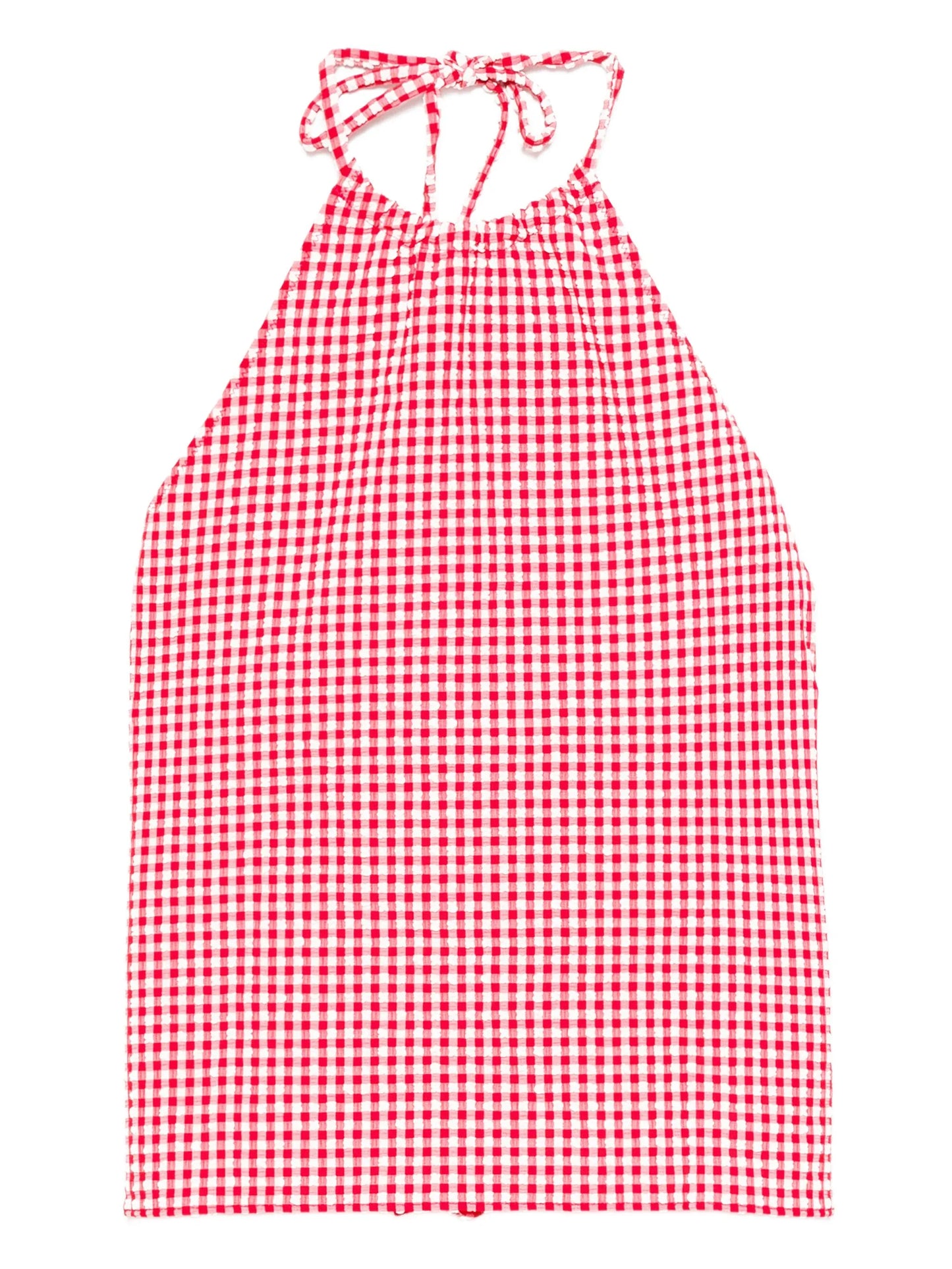 gingham halterneck top