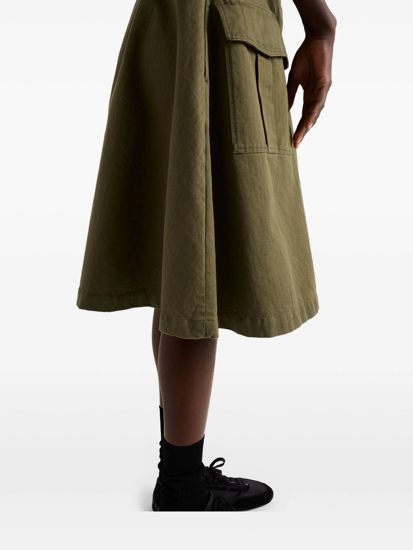 cotton midi skirt
