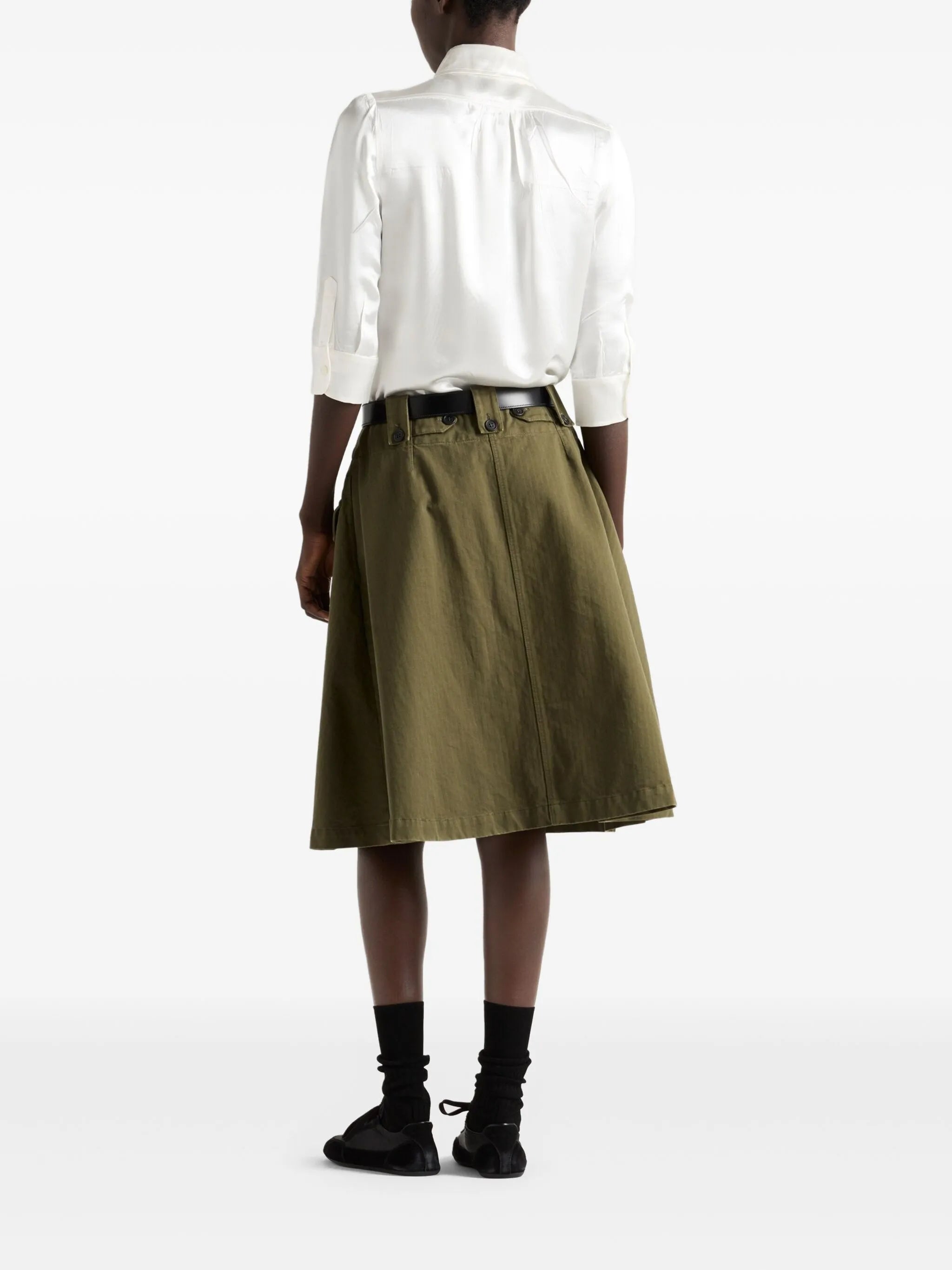 cotton midi skirt