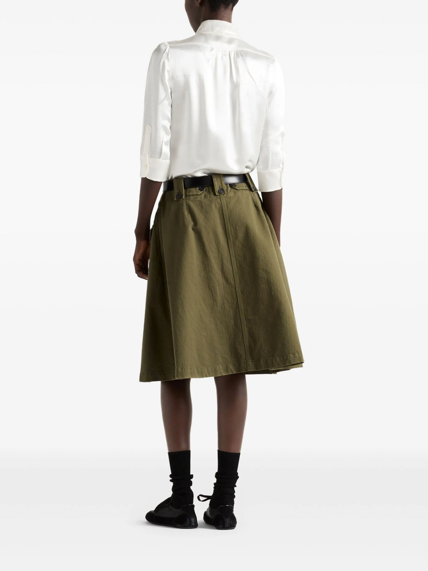 cotton midi skirt