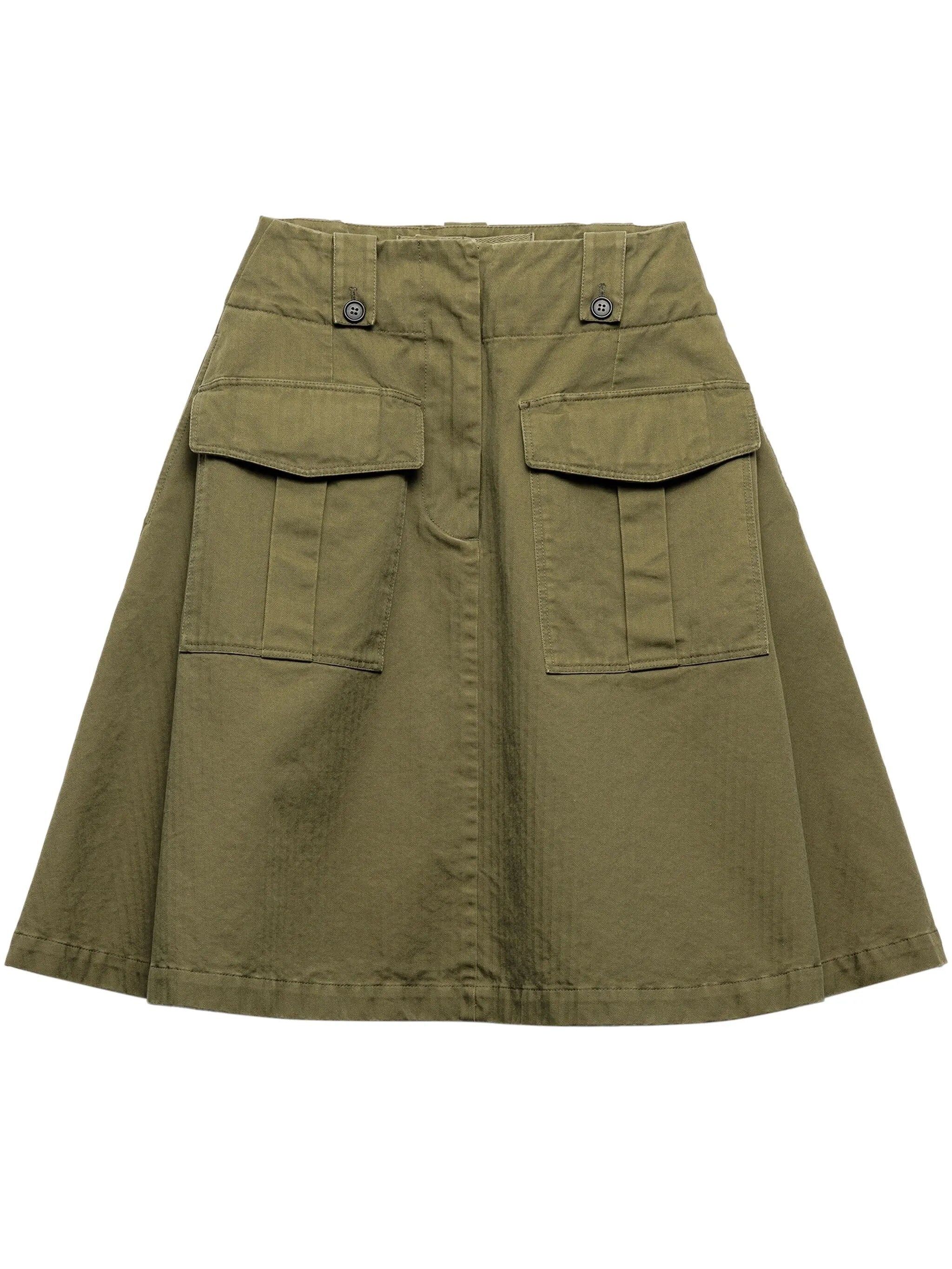 cotton midi skirt