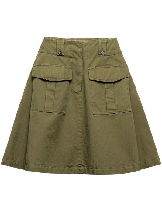 cotton midi skirt