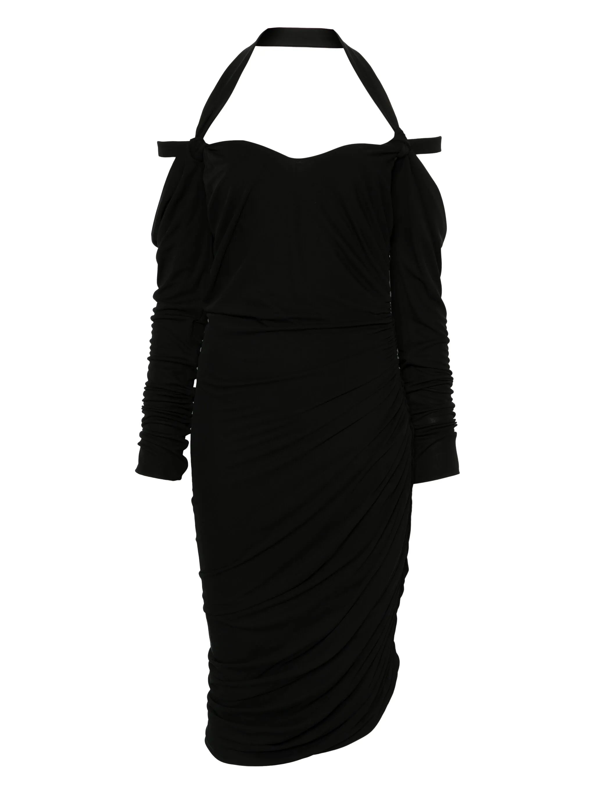 long-sleeve midi dress