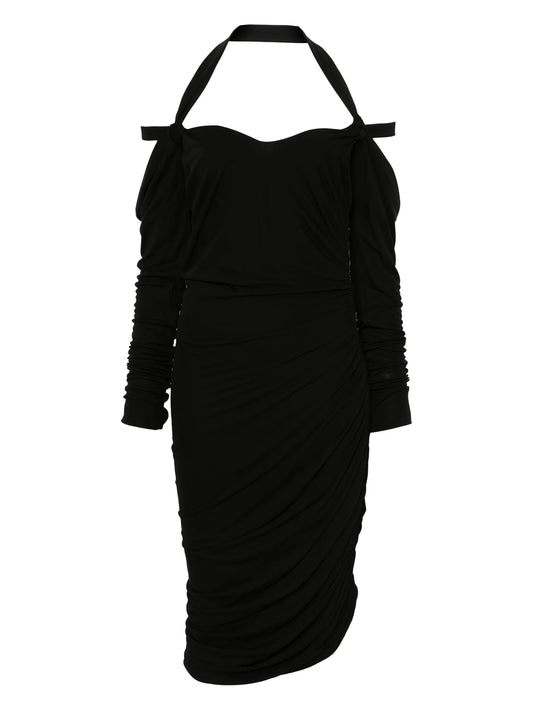long-sleeve midi dress