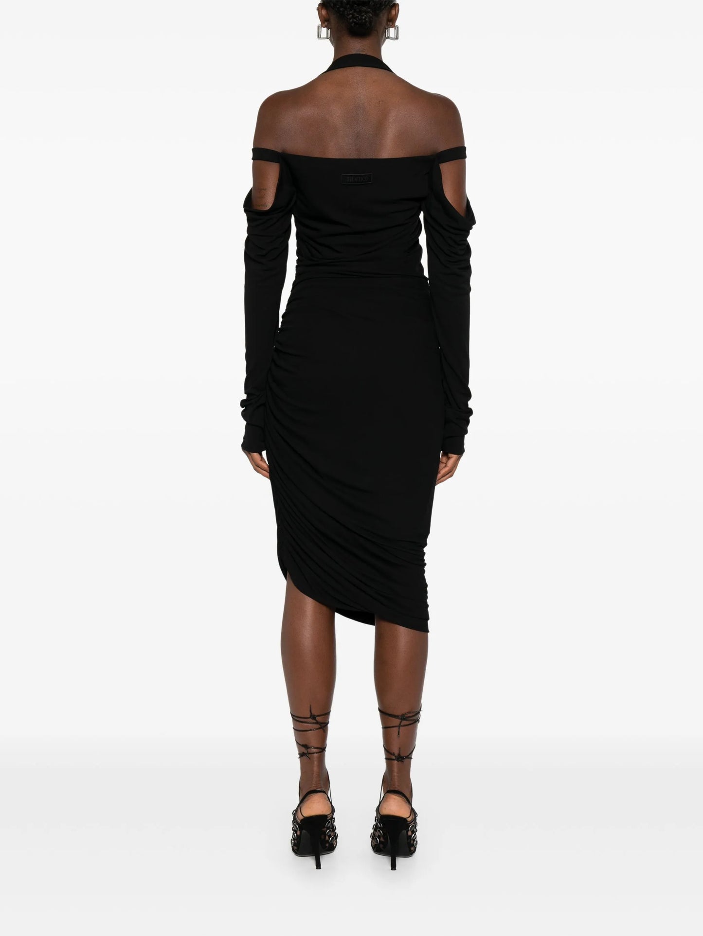 long-sleeve midi dress