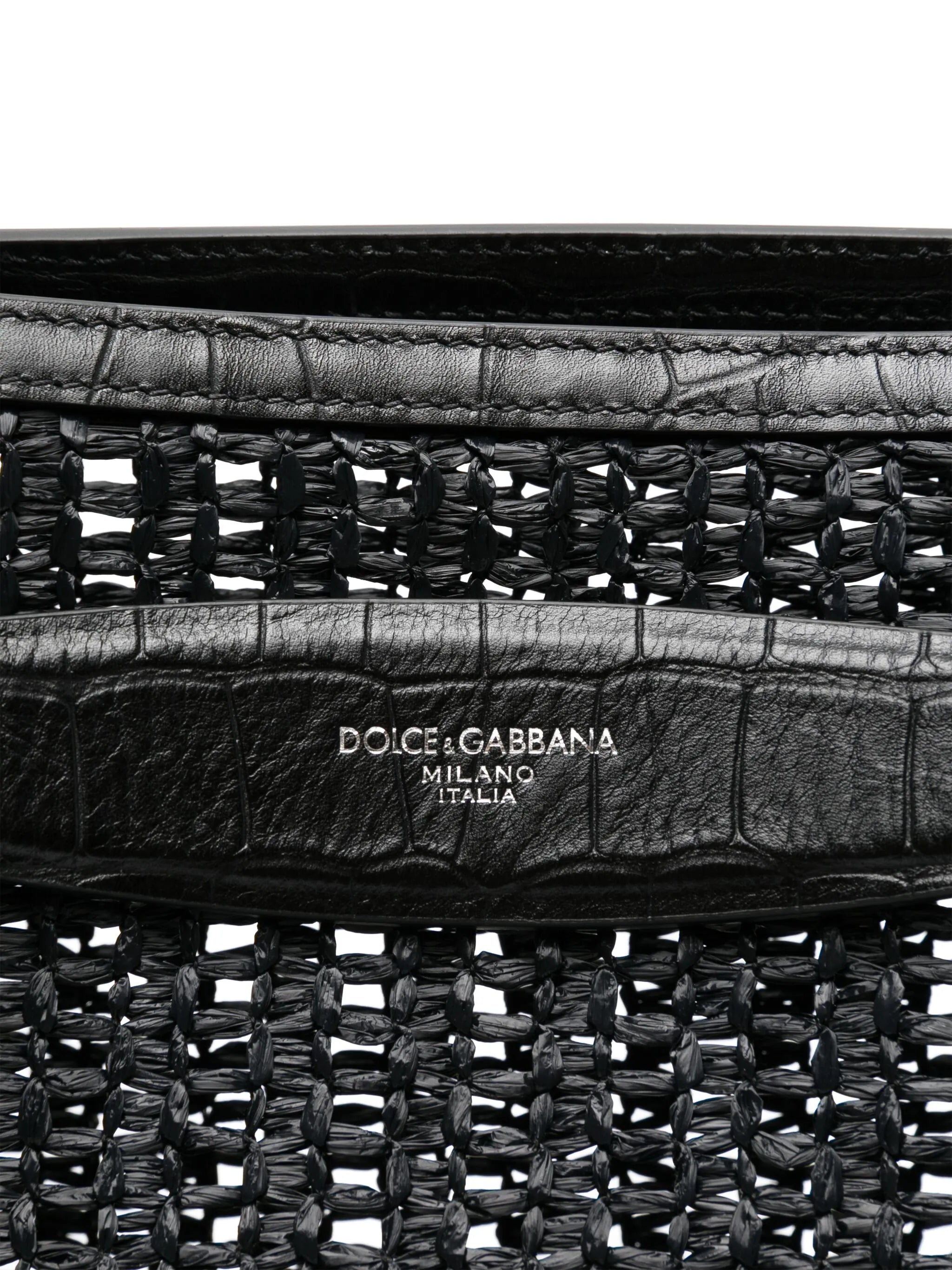 interwoven-design tote bag