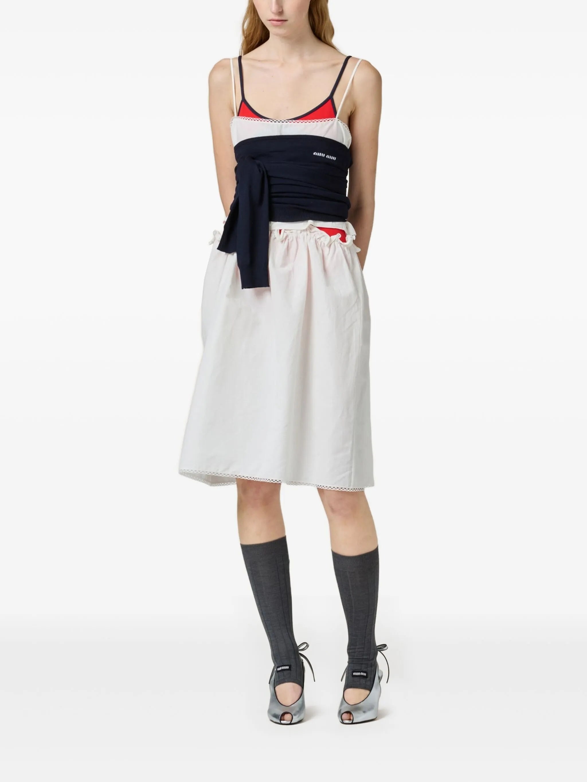 logo-print midi dress