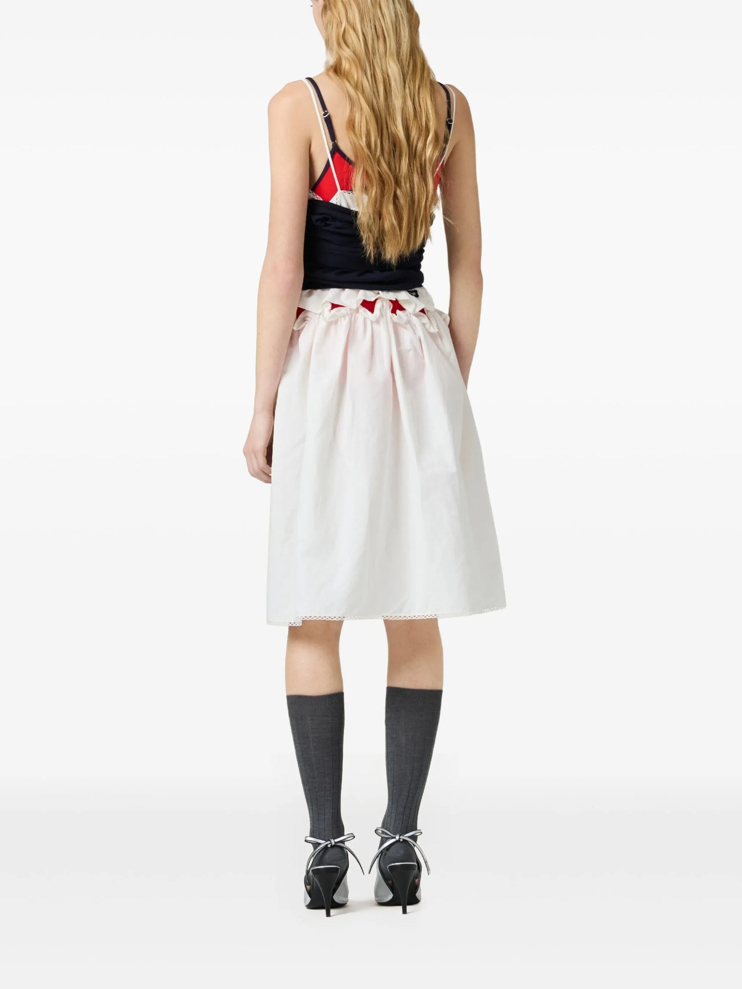 logo-print midi dress