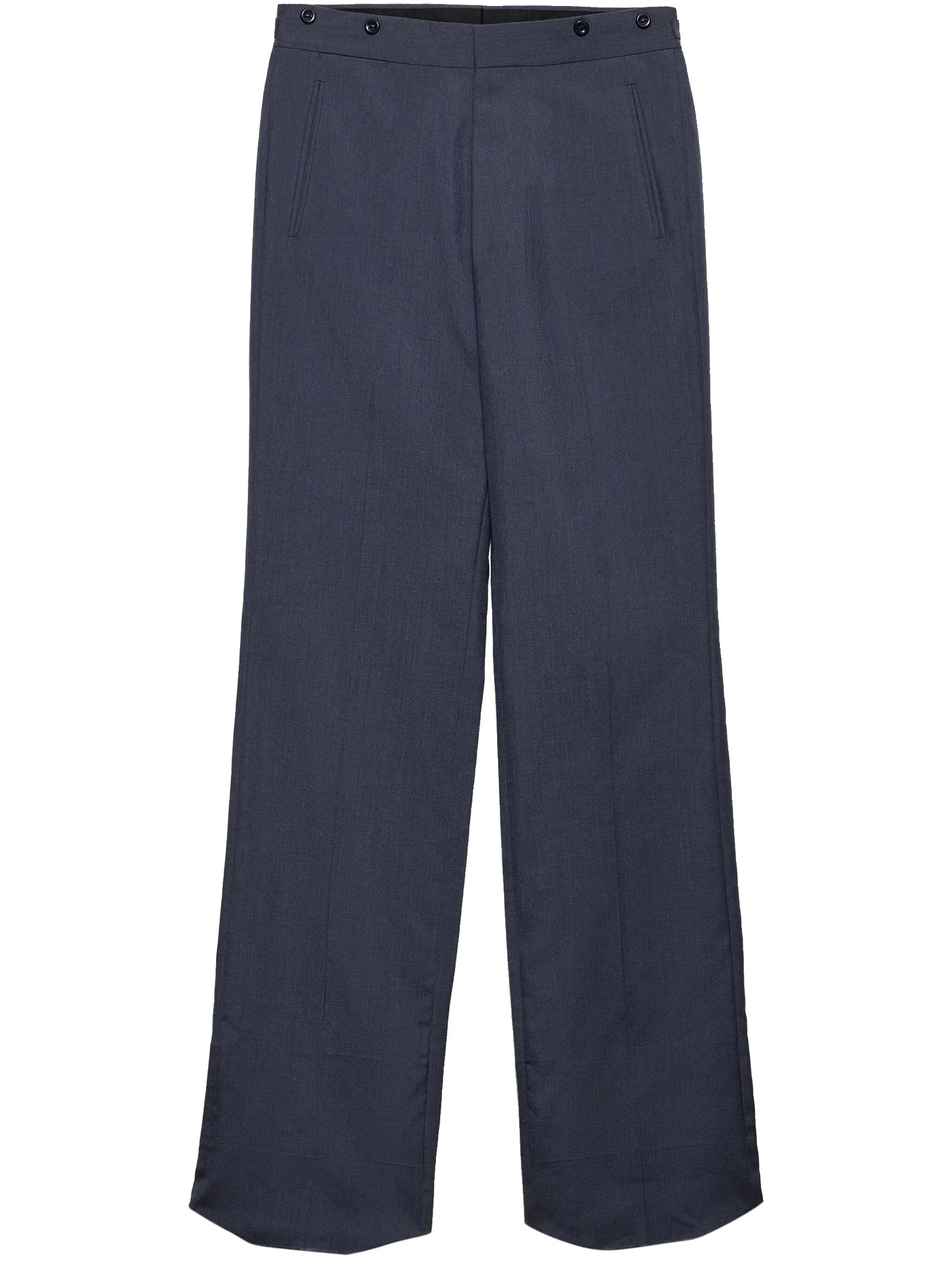 pressed-crease trousers