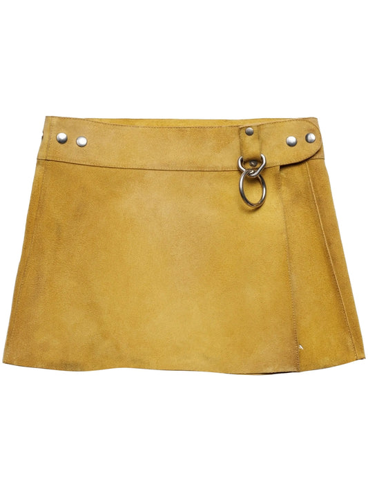 suede mini skirt