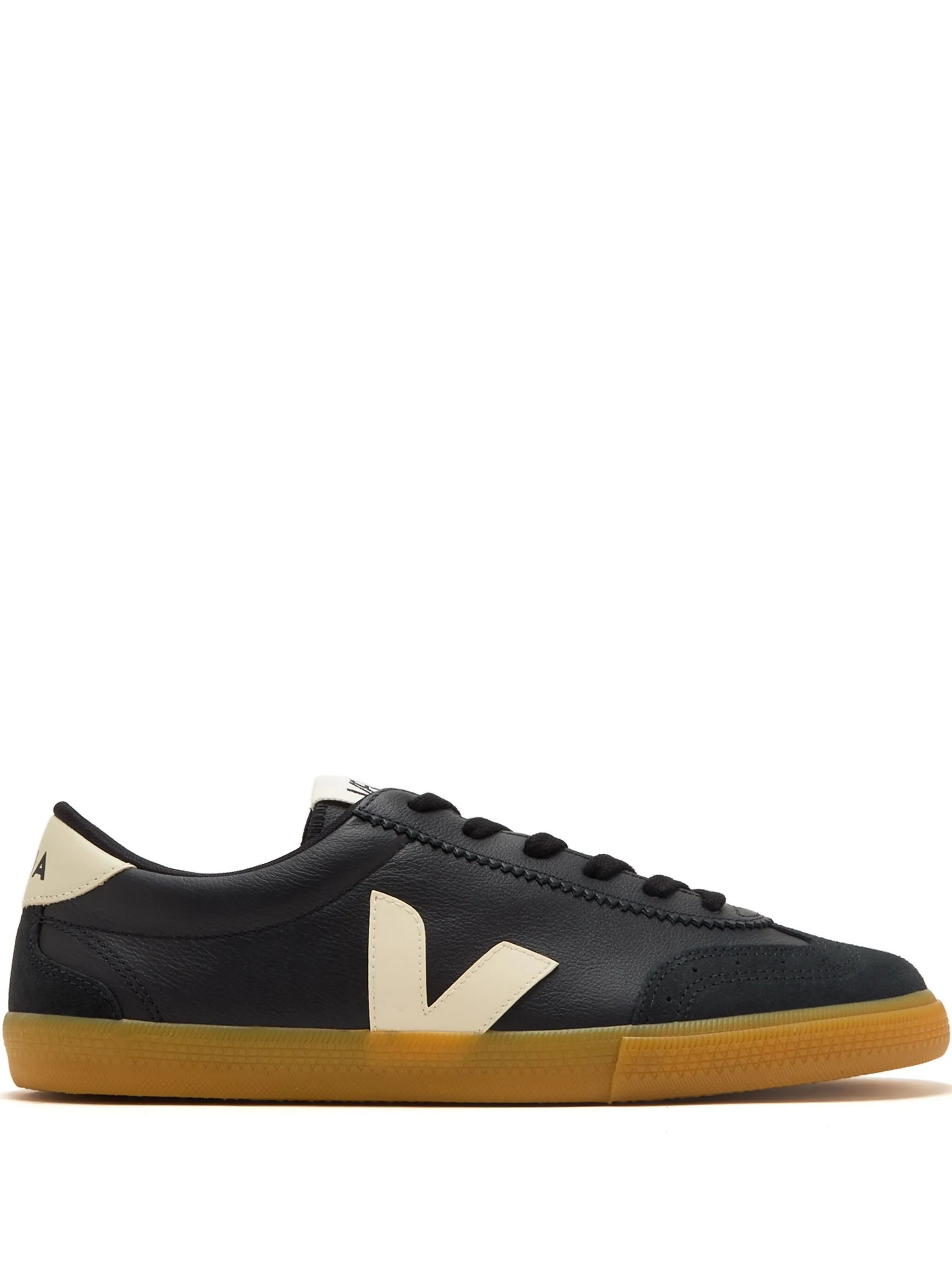 Volley leather black pierre sneakers