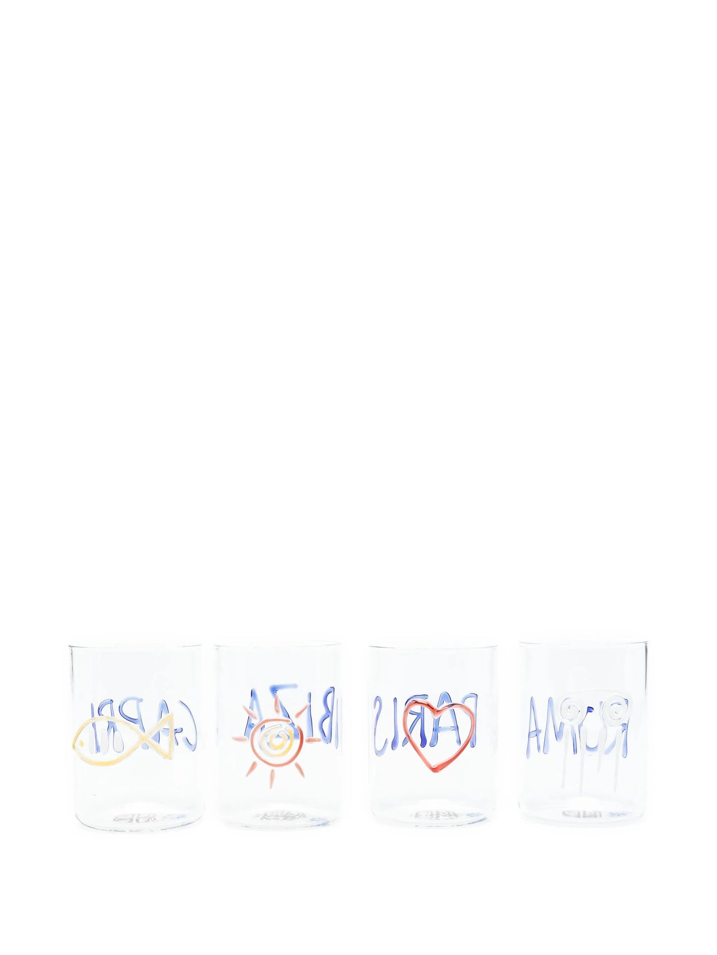Jet Set glasses (set of four)